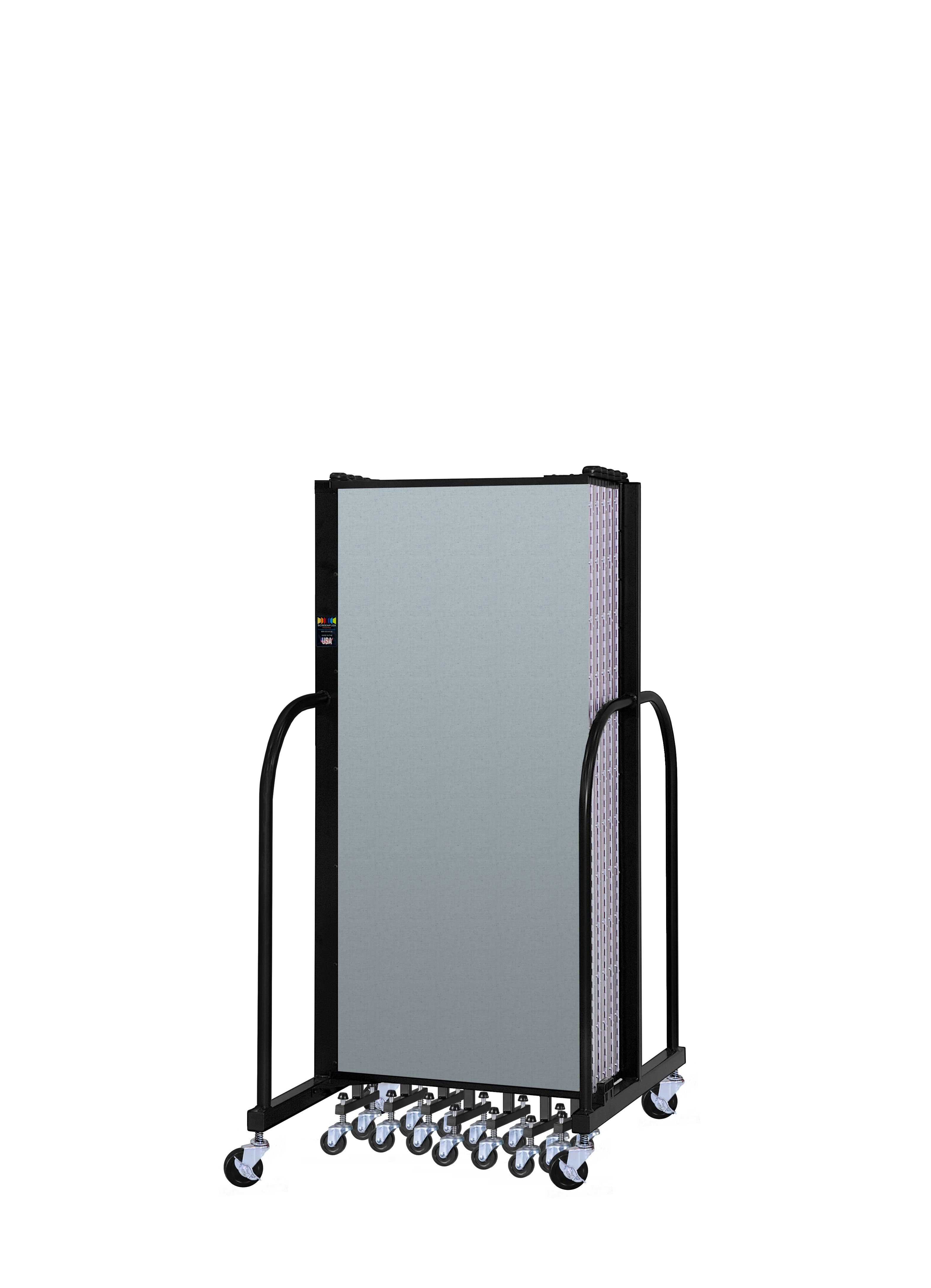 Signature Room Divider - 5'H x 20' 5"L - 11 Panel, Blue Tide, Vinyl