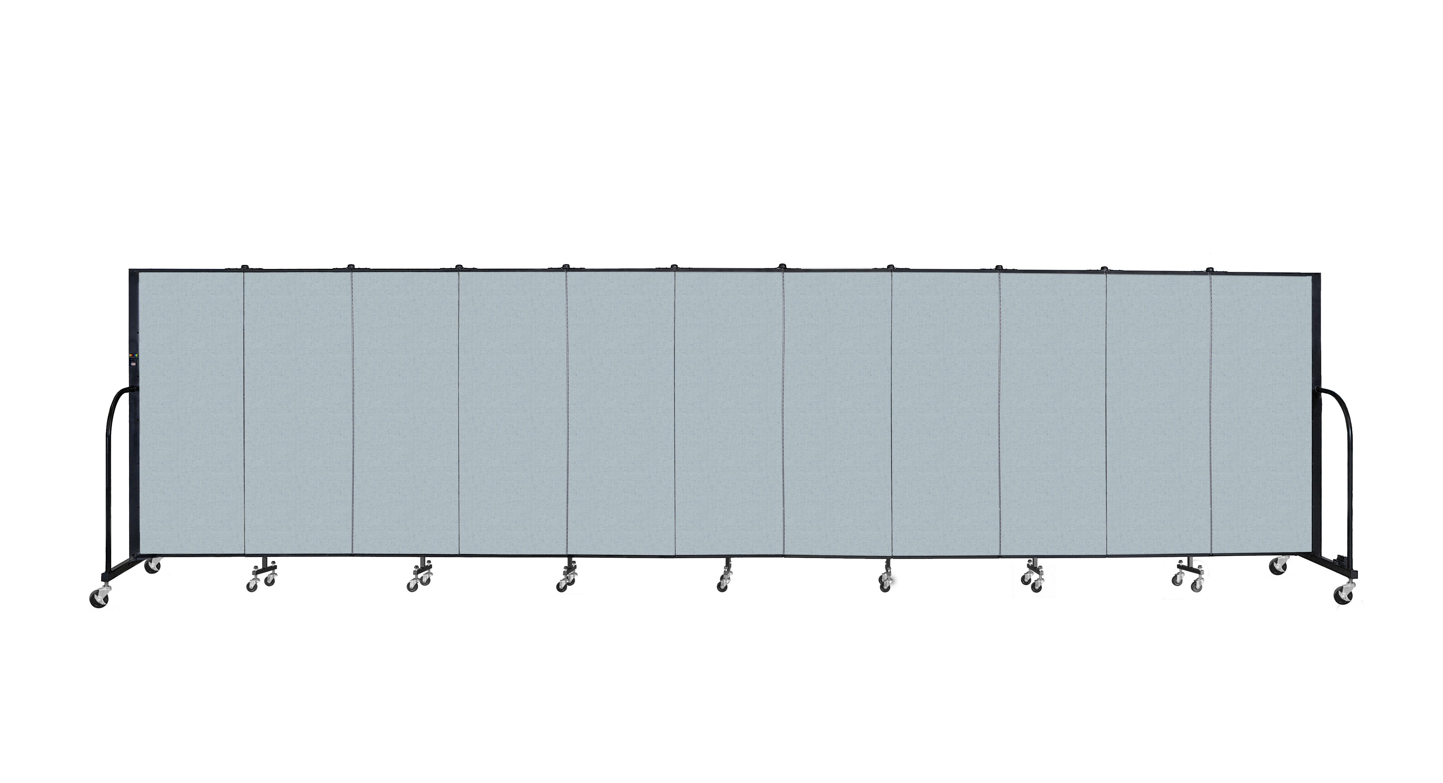 Signature Room Divider - 5'H x 20' 5"L - 11 Panel, Blue Tide, Vinyl