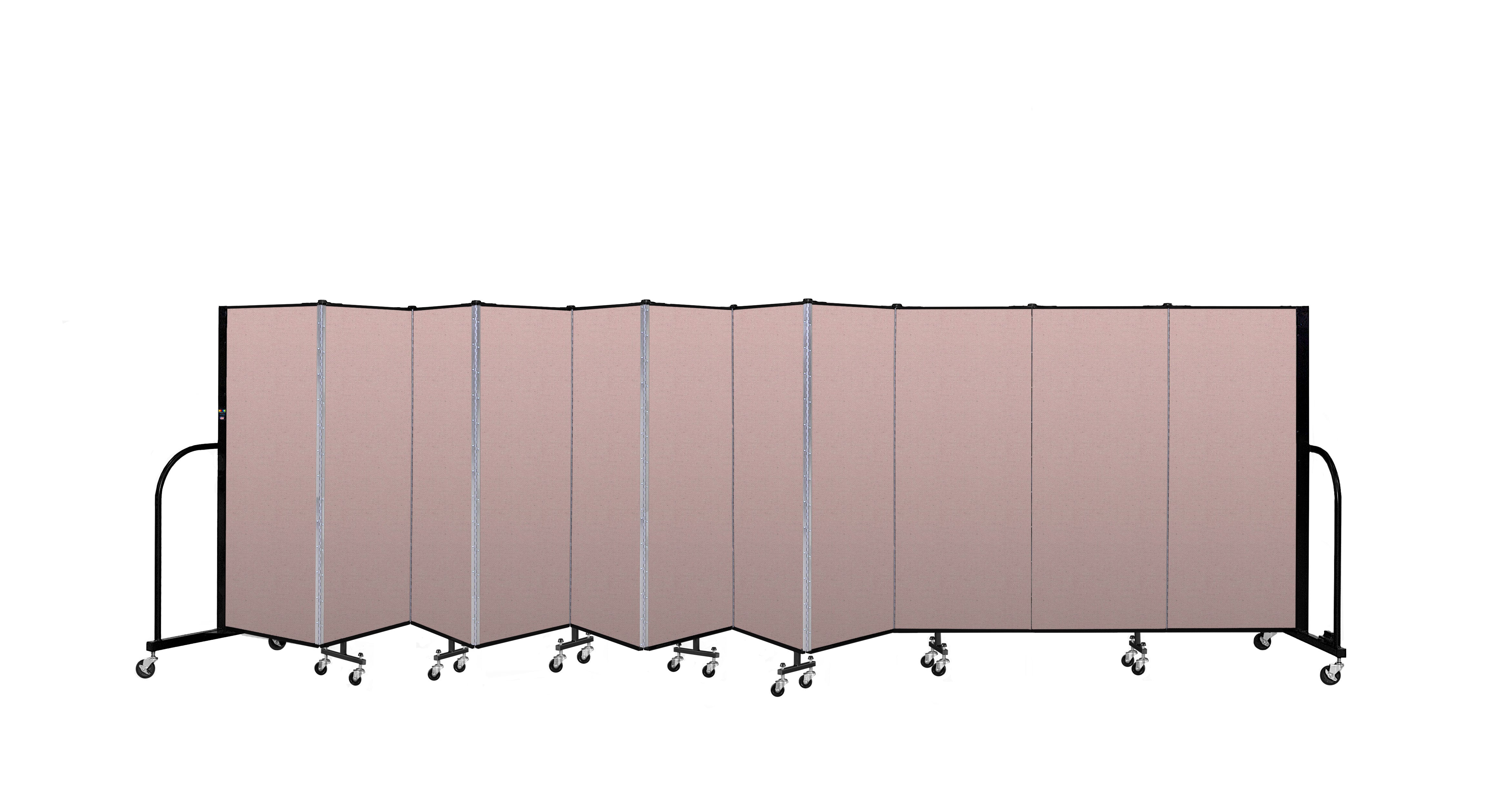 Signature Room Divider - 5'H x 20' 5"L - 11 Panel, Rasberry, Vinyl