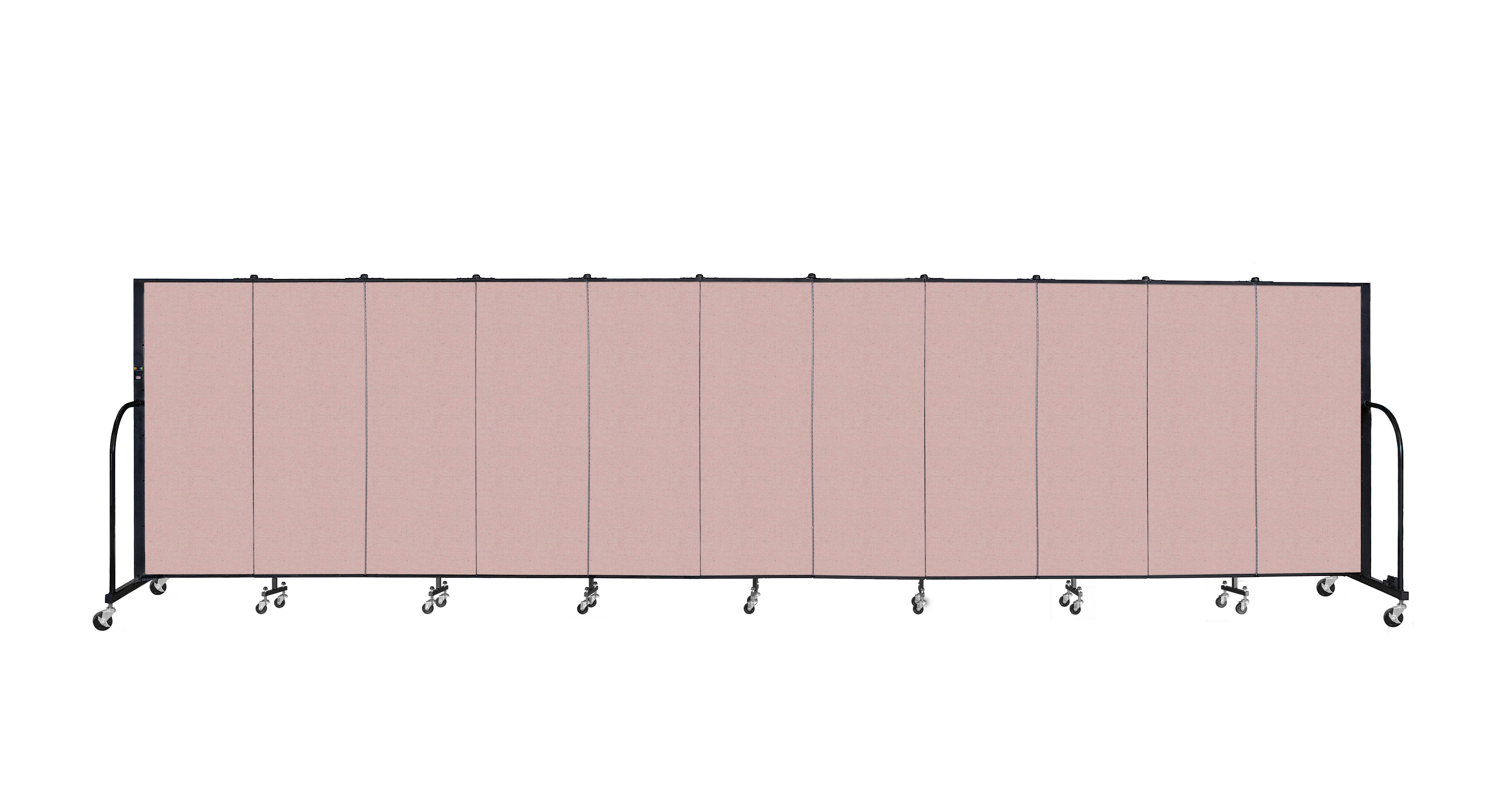Signature Room Divider - 5'H x 20' 5"L - 11 Panel, Rasberry, Vinyl