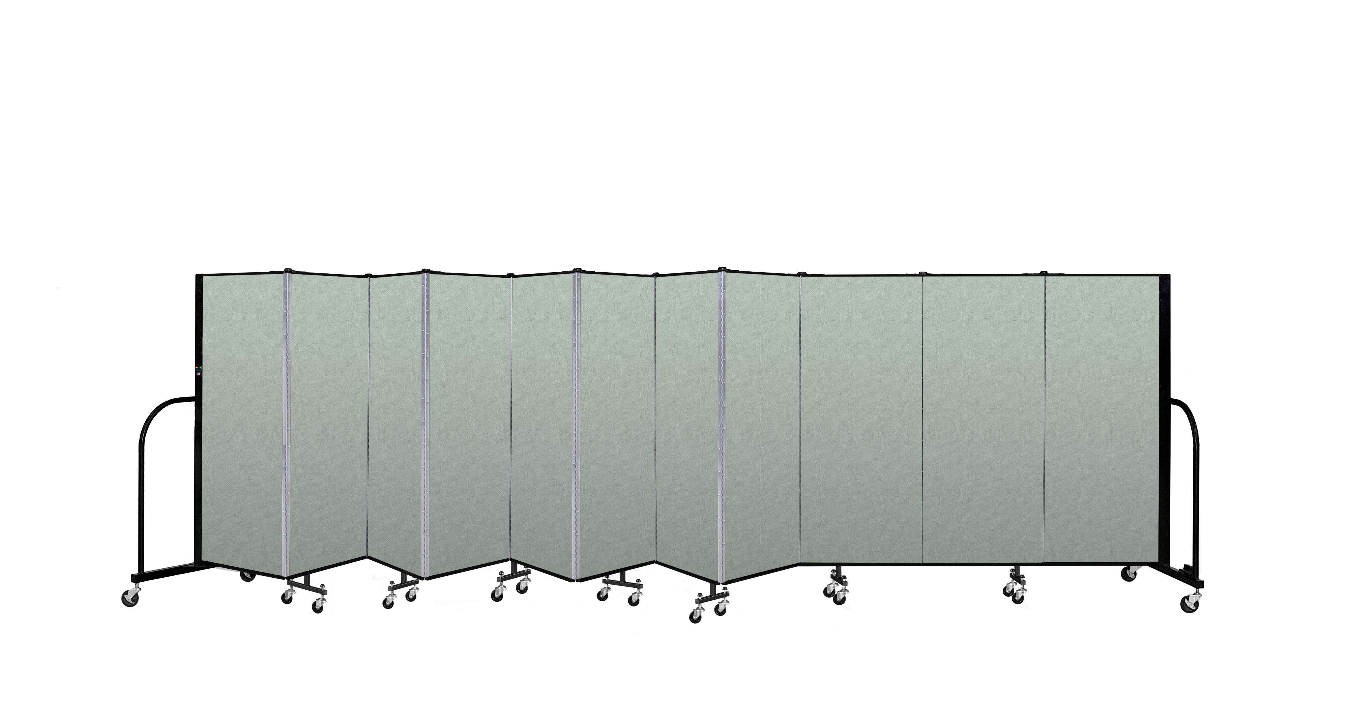 Signature Room Divider - 5'H x 20' 5"L - 11 Panel, Mint, Vinyl