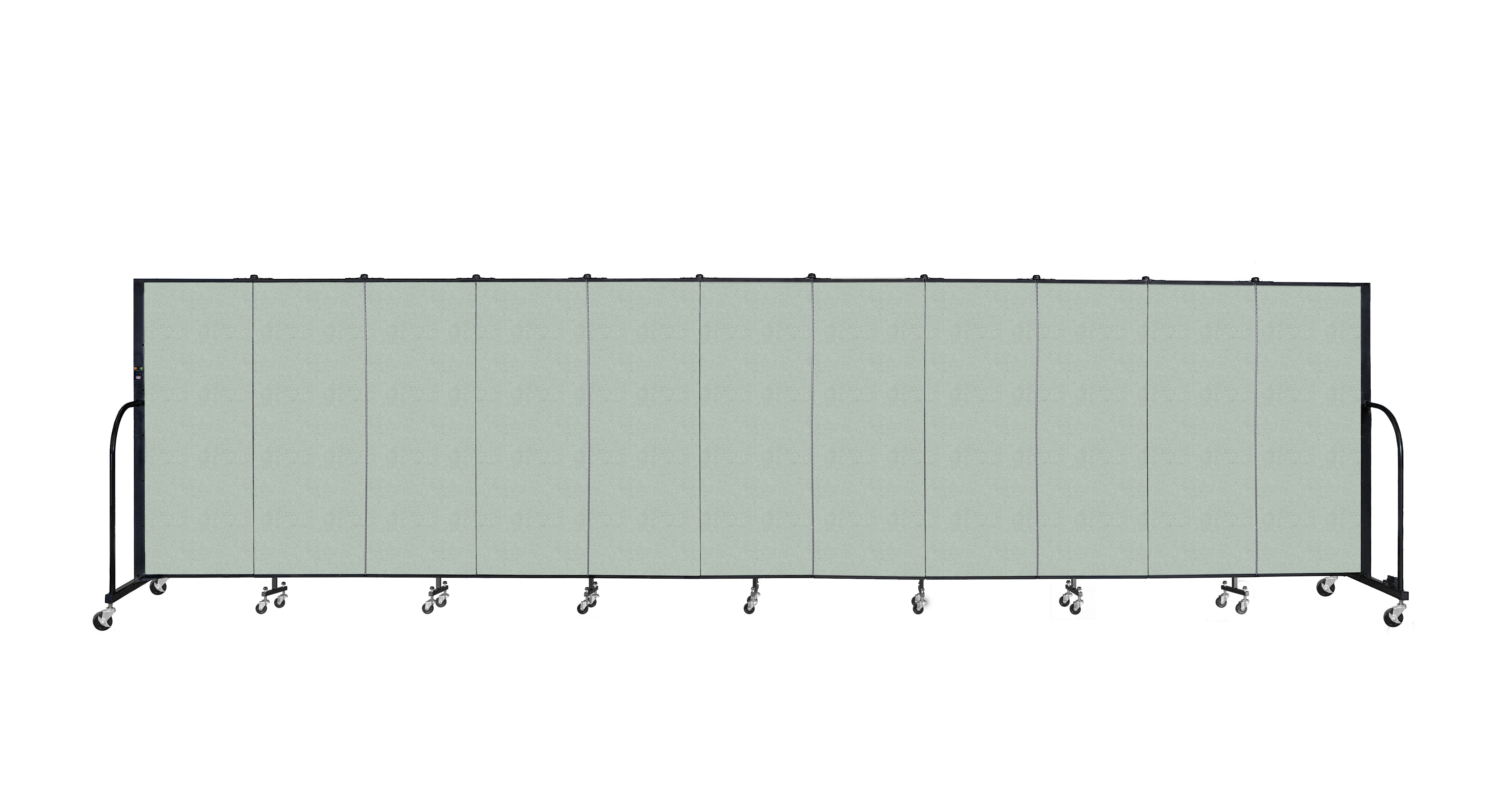 Signature Room Divider - 5'H x 20' 5"L - 11 Panel, Mint, Vinyl