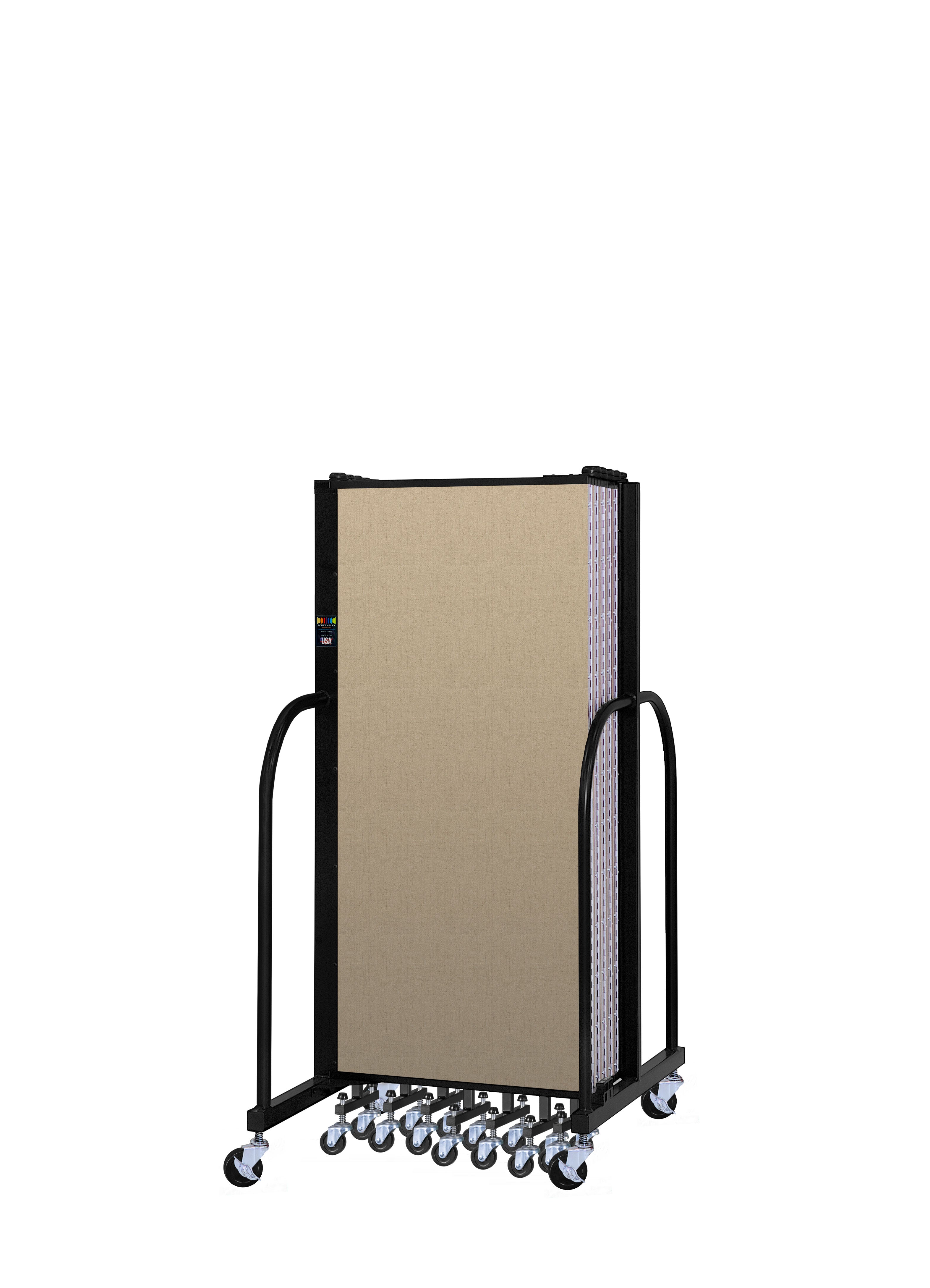 Signature Room Divider - 5'H x 20' 5"L - 11 Panel, Sandalwood, Vinyl