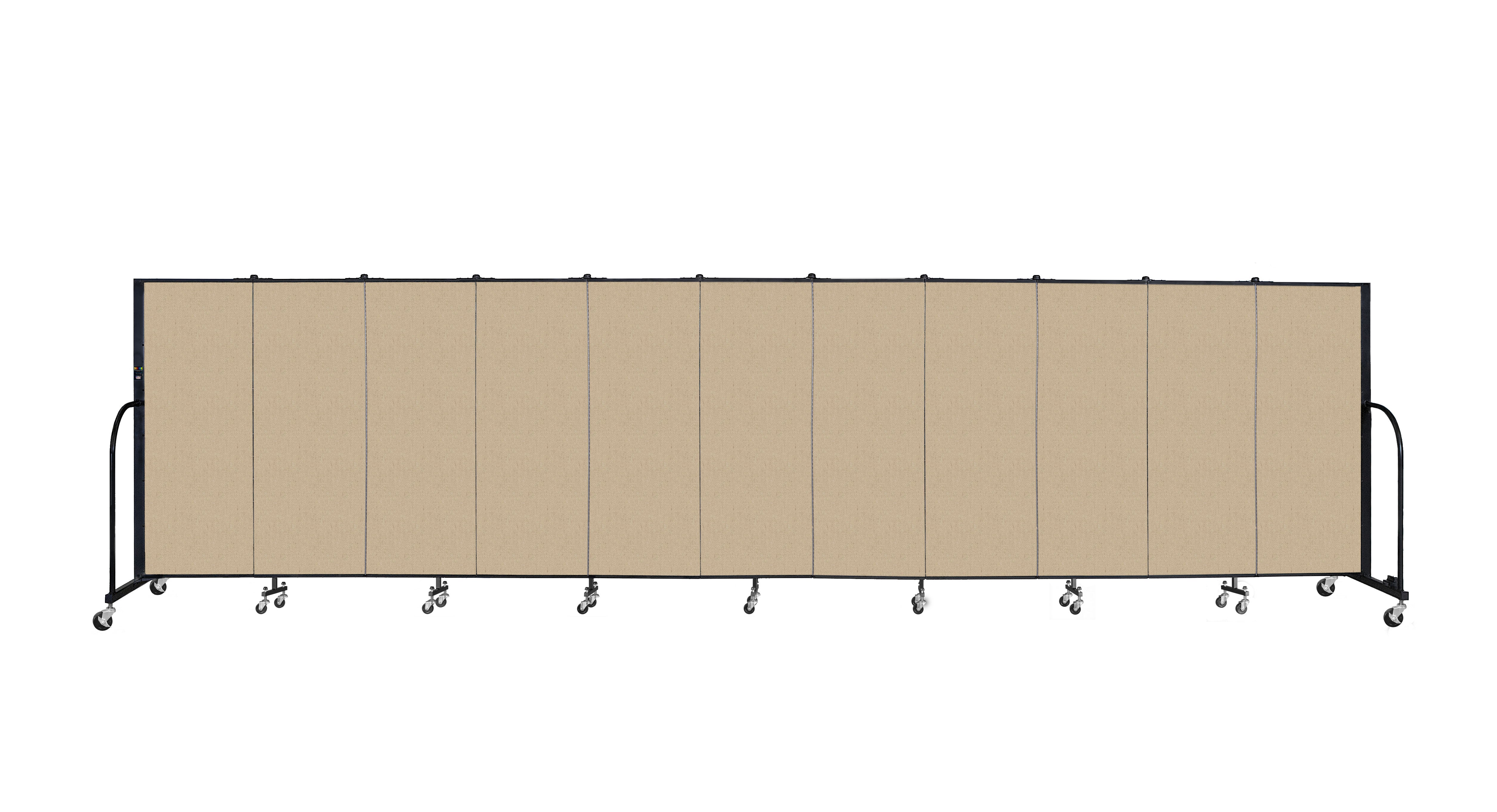 Signature Room Divider - 5'H x 20' 5"L - 11 Panel, Sandalwood, Vinyl