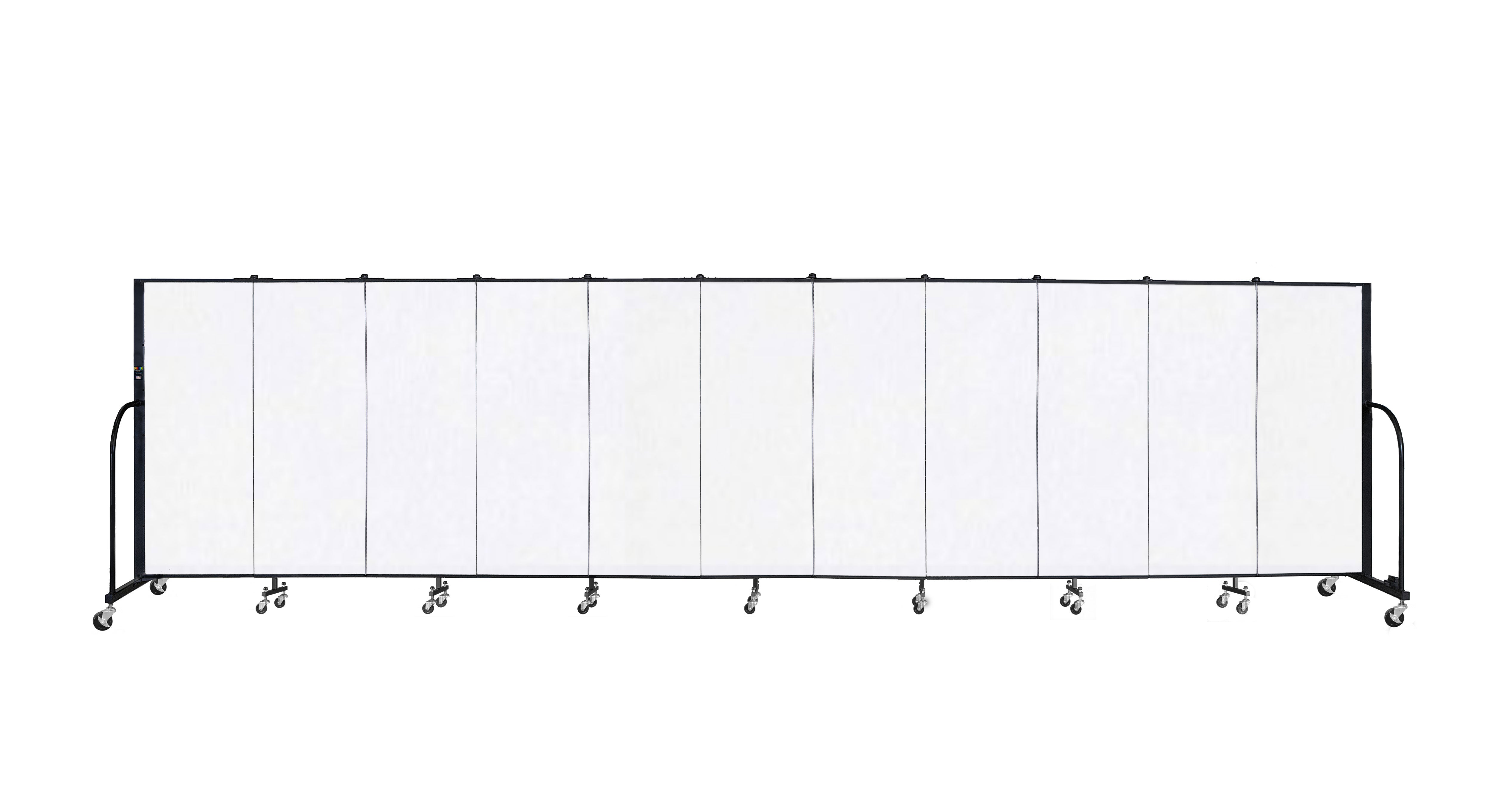 Signature Room Divider - 5'H x 20' 5"L - 11 Panel, Ice, Vinyl