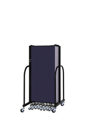 Signature Room Divider - 5'H x 24' 1"L - 13 Panel, Navy, Fabric