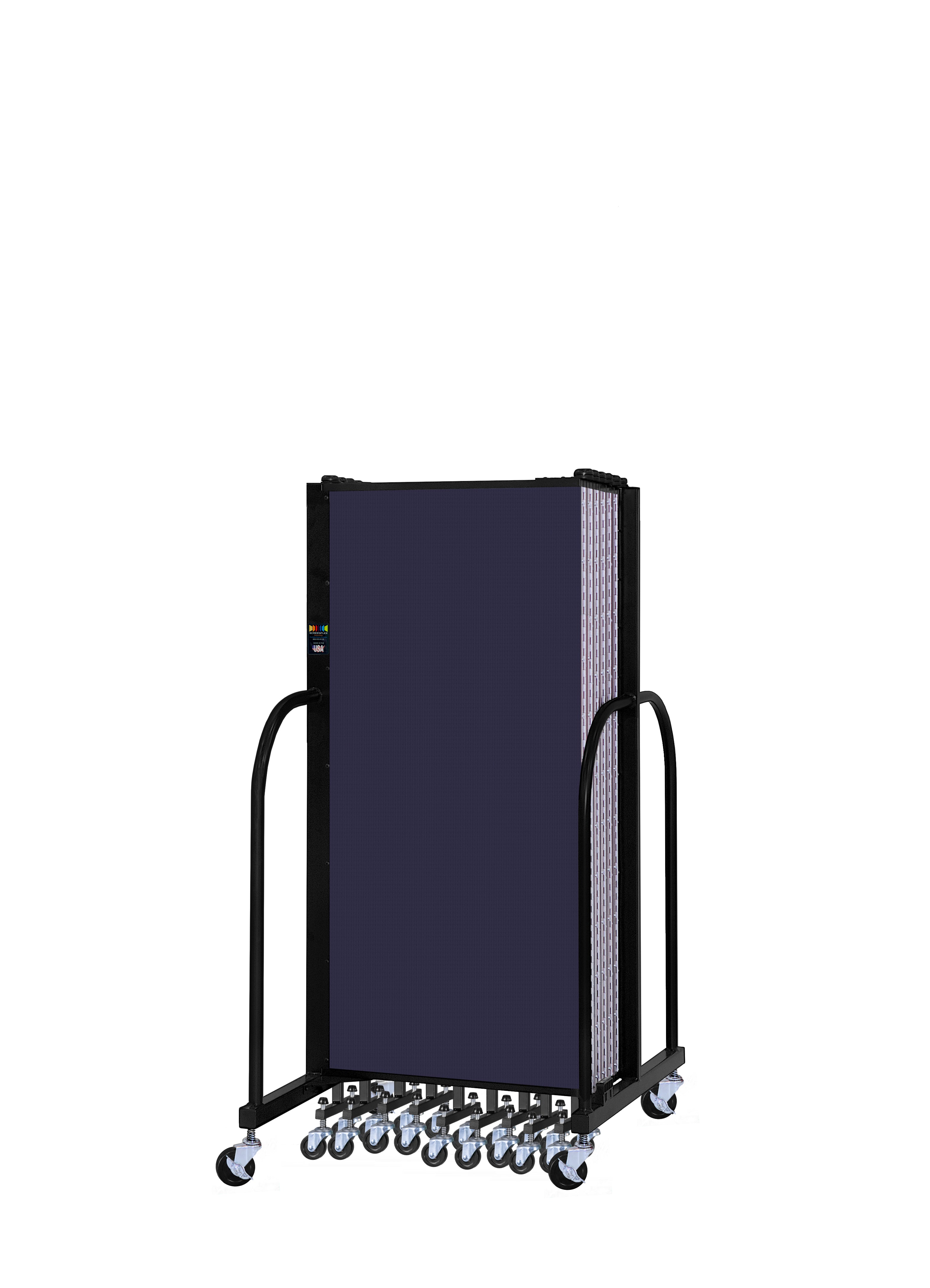 Signature Room Divider - 5'H x 24' 1"L - 13 Panel, Navy, Fabric