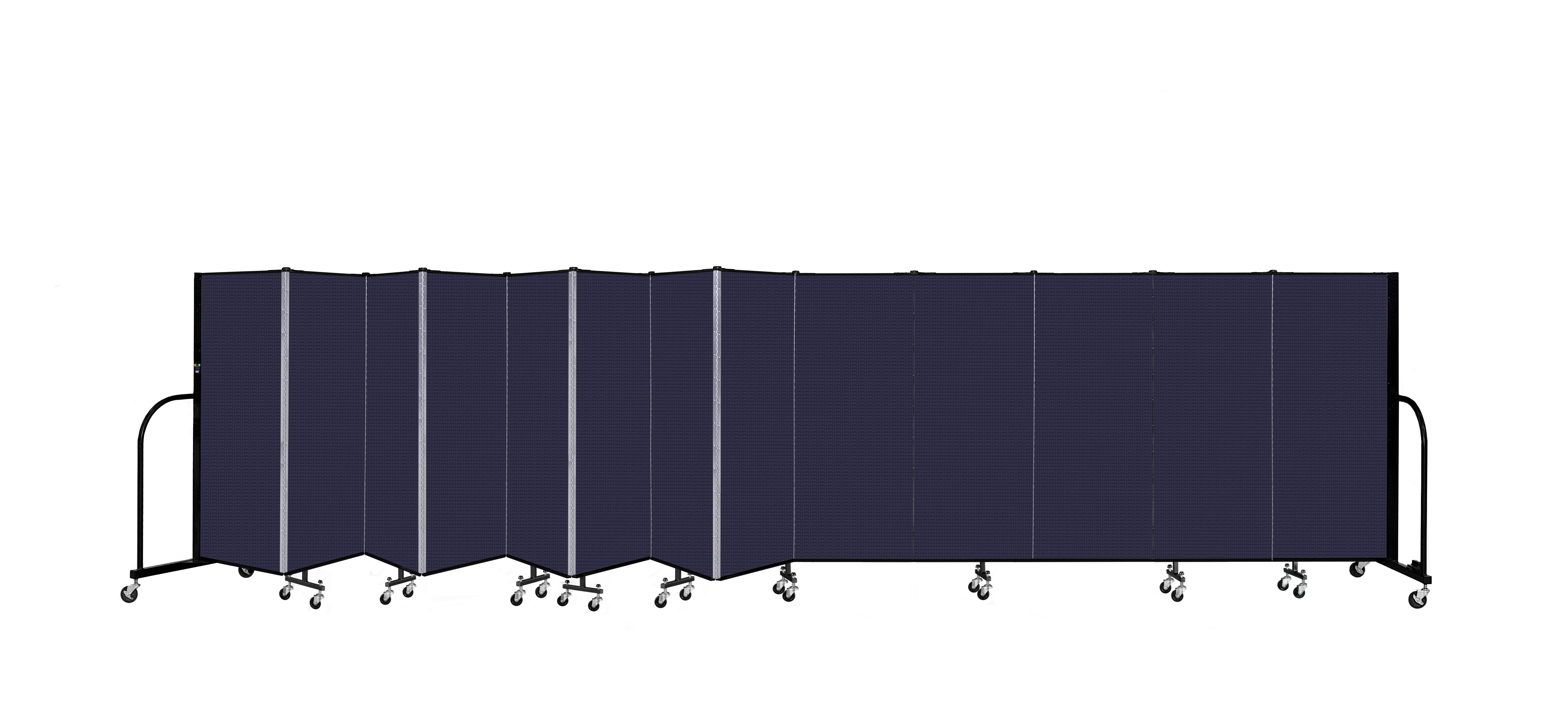 Signature Room Divider - 5'H x 24' 1"L - 13 Panel, Navy, Fabric
