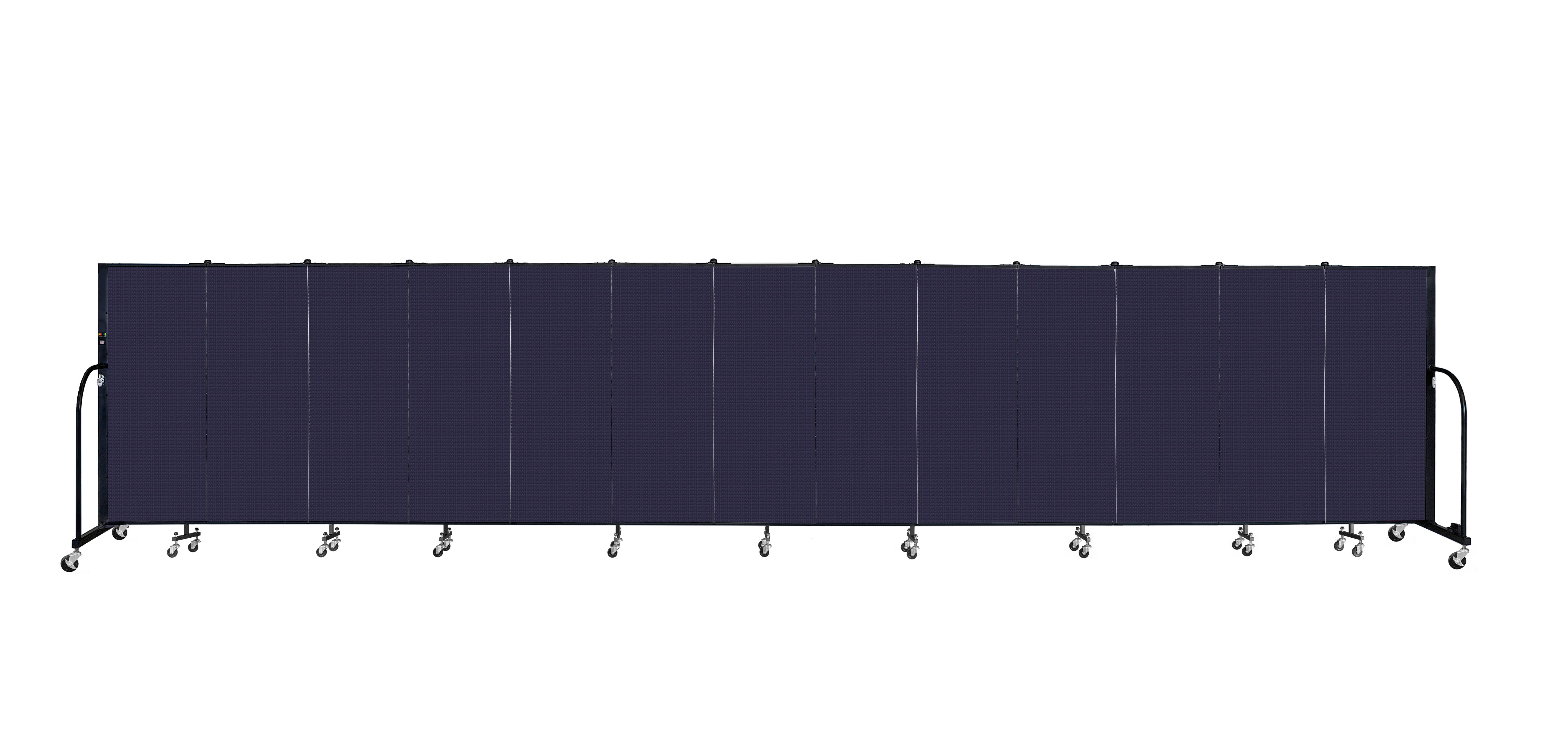 Signature Room Divider - 5'H x 24' 1"L - 13 Panel, Navy, Fabric