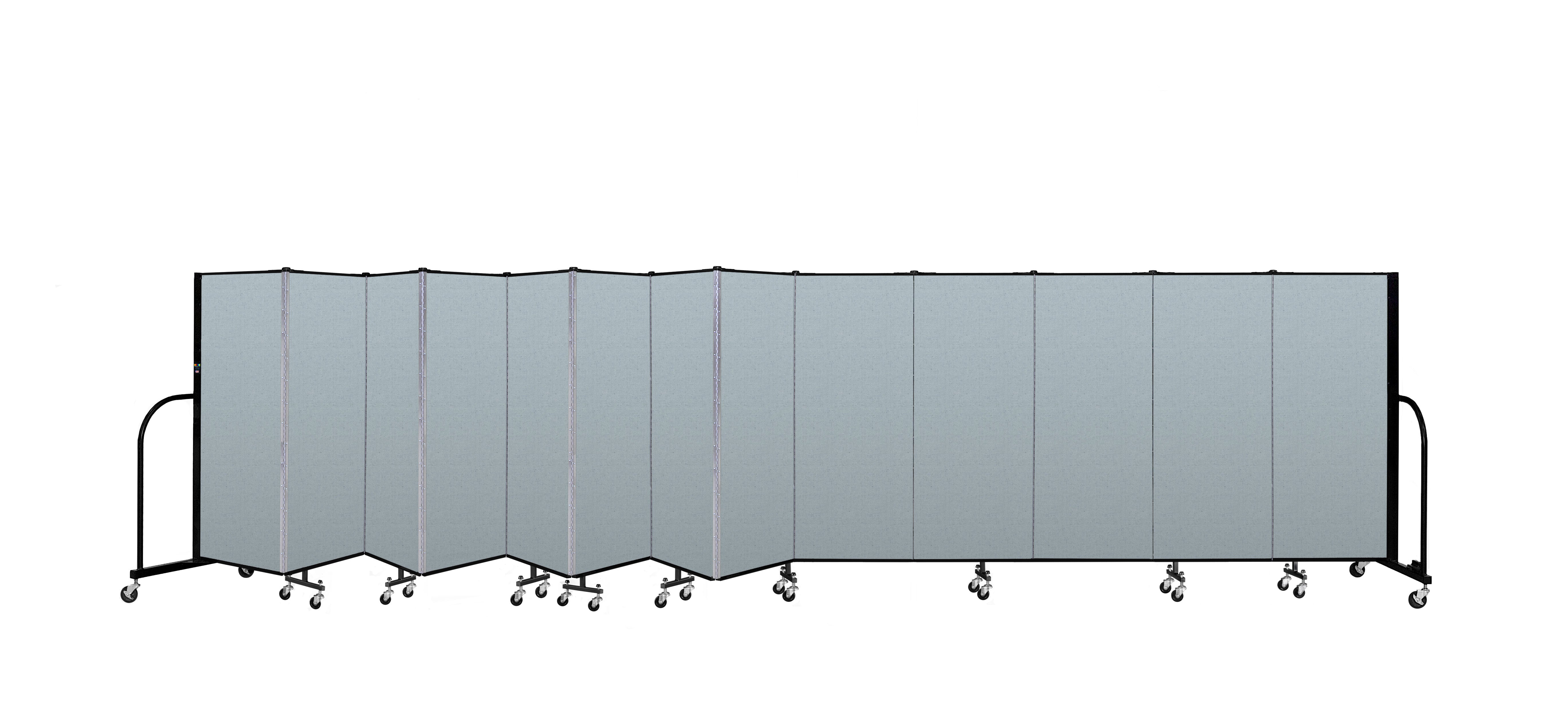Signature Room Divider - 5'H x 24' 1"L - 13 Panel, Blue Tide, Vinyl