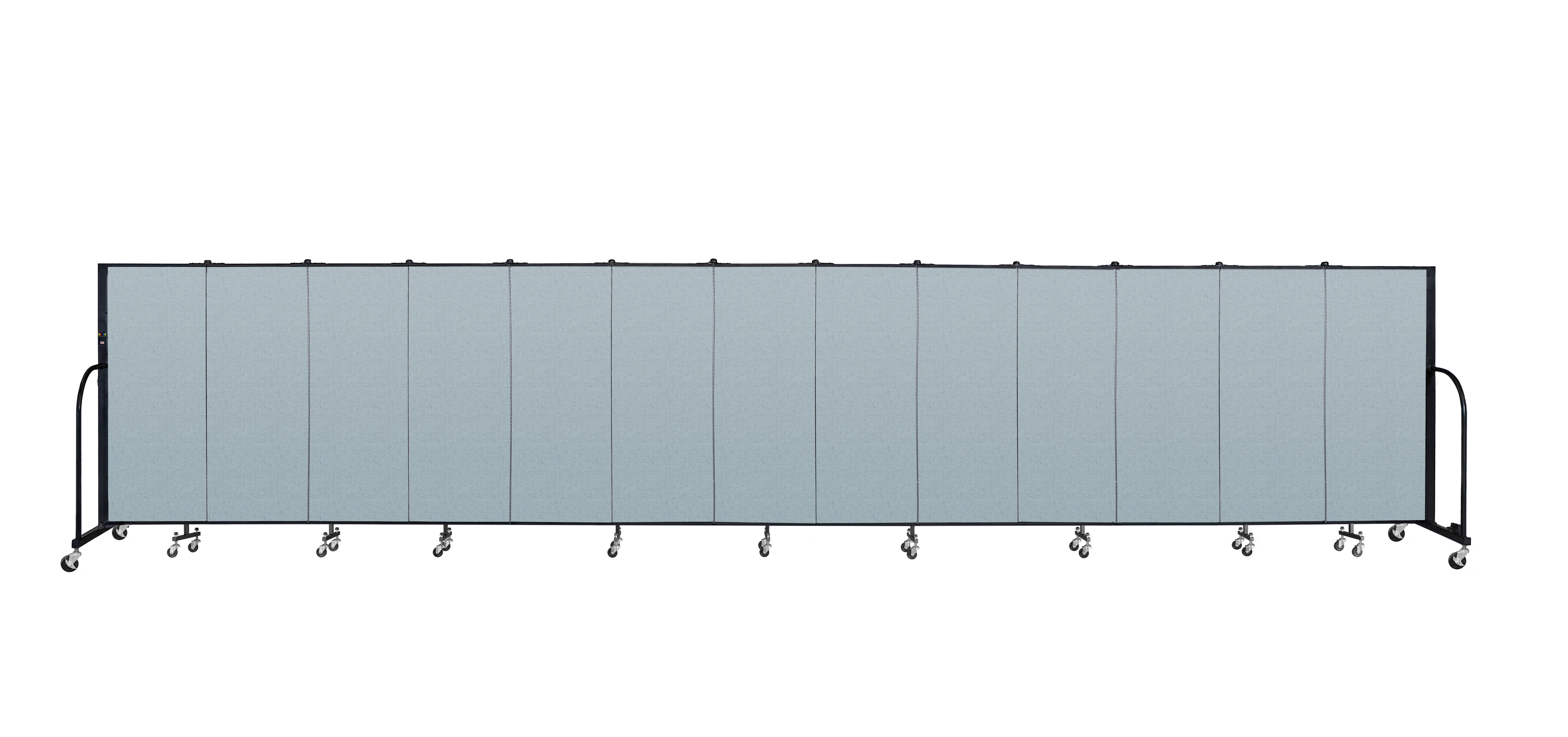 Signature Room Divider - 5'H x 24' 1"L - 13 Panel, Blue Tide, Vinyl
