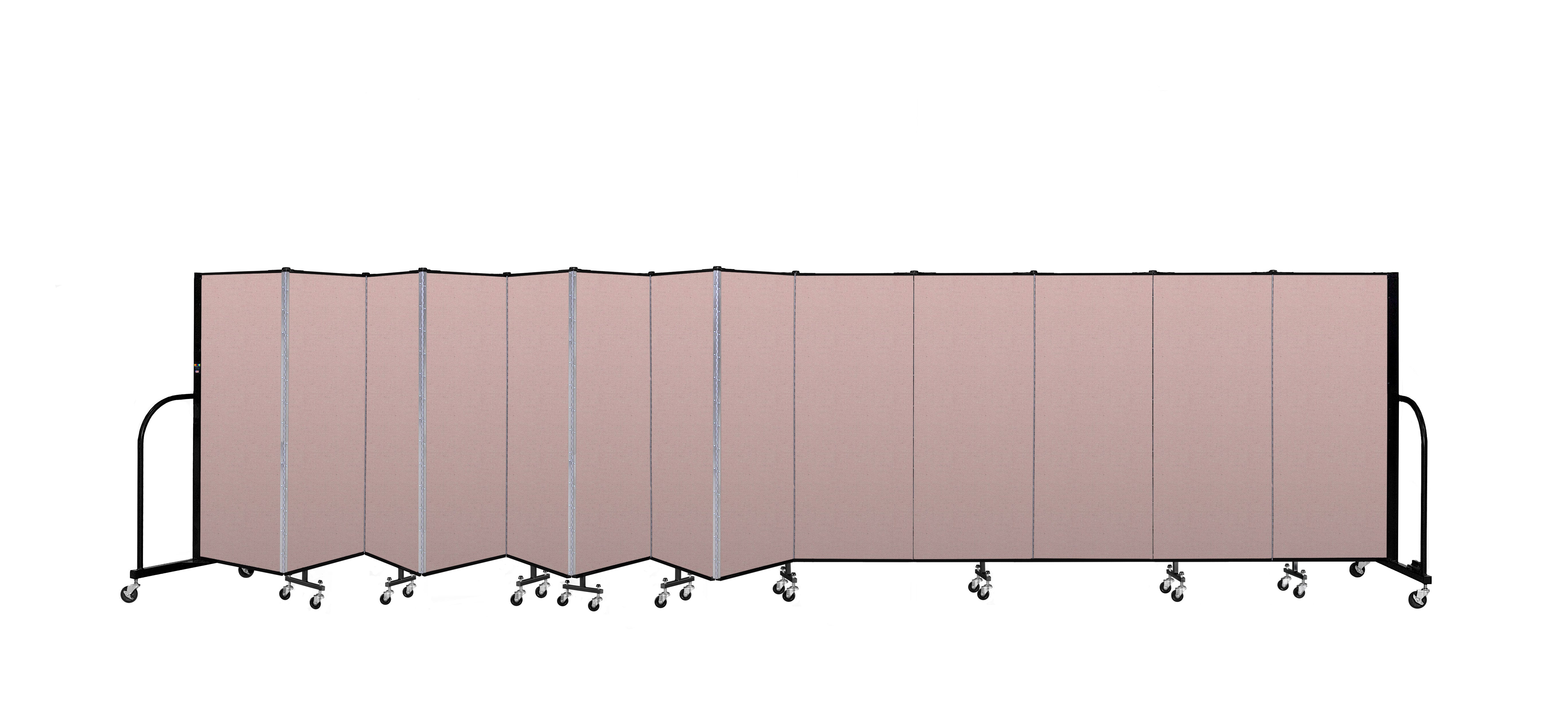Signature Room Divider - 5'H x 24' 1"L - 13 Panel, Rasberry, Vinyl