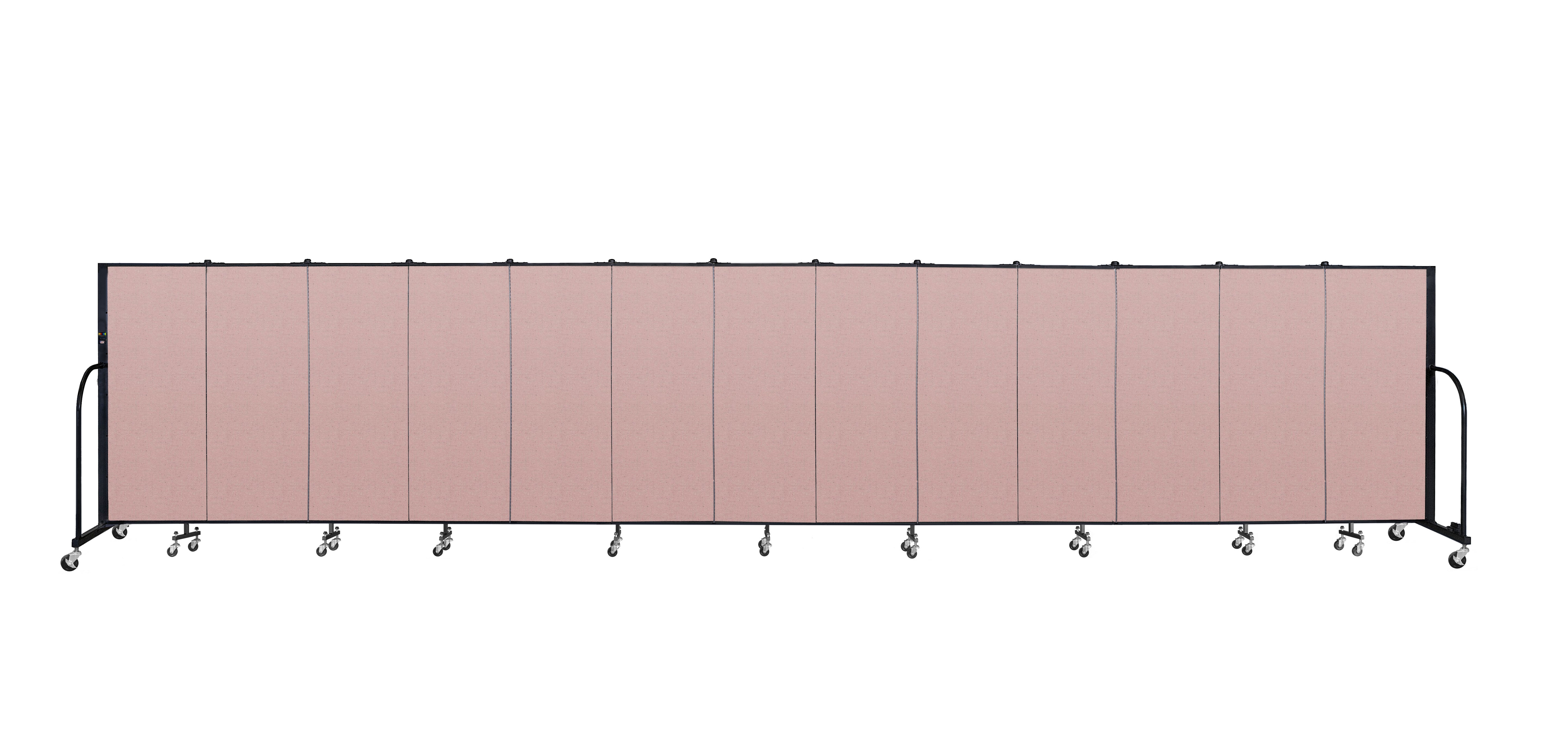 Signature Room Divider - 5'H x 24' 1"L - 13 Panel, Rasberry, Vinyl