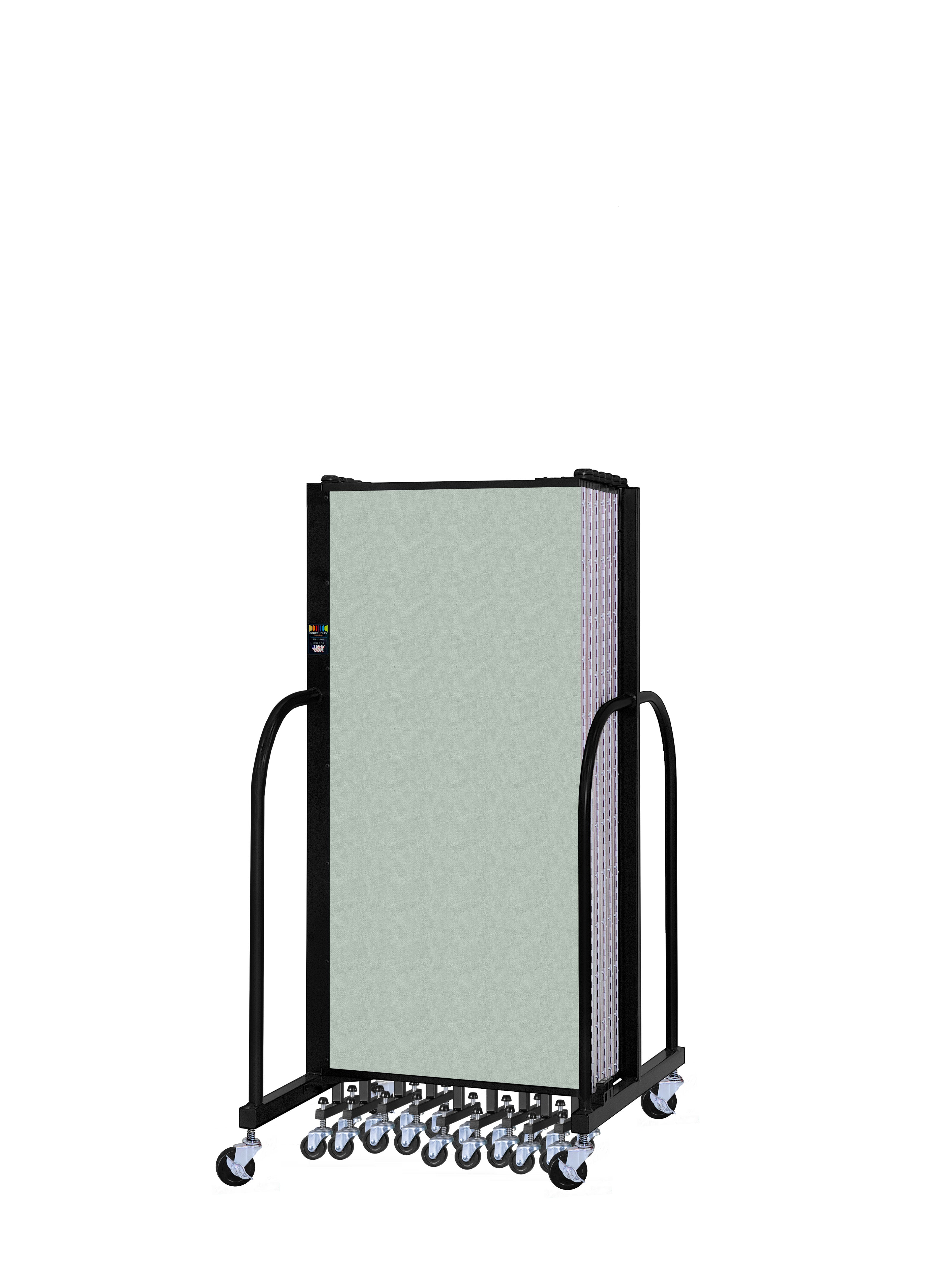 Signature Room Divider - 5'H x 24' 1"L - 13 Panel, Mint, Vinyl