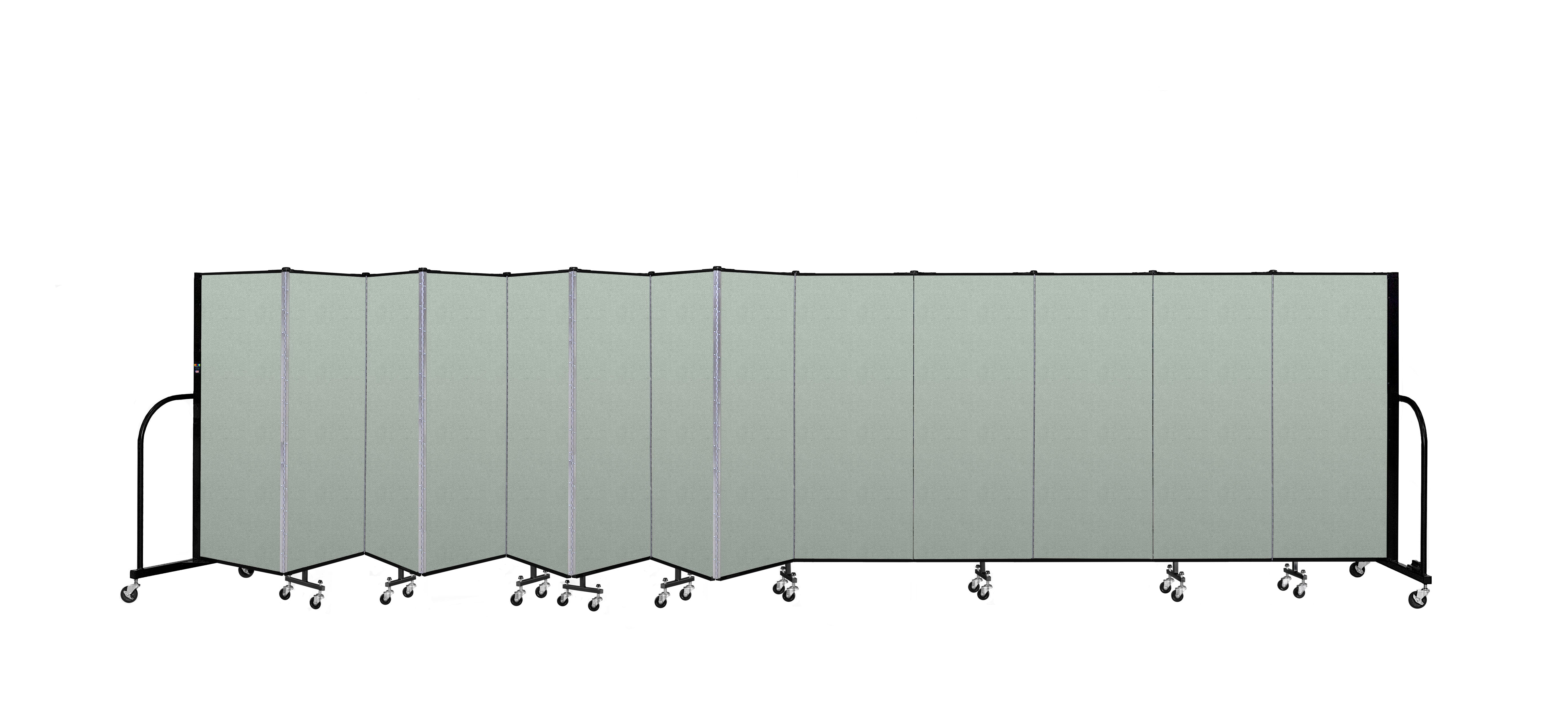 Signature Room Divider - 5'H x 24' 1"L - 13 Panel, Mint, Vinyl