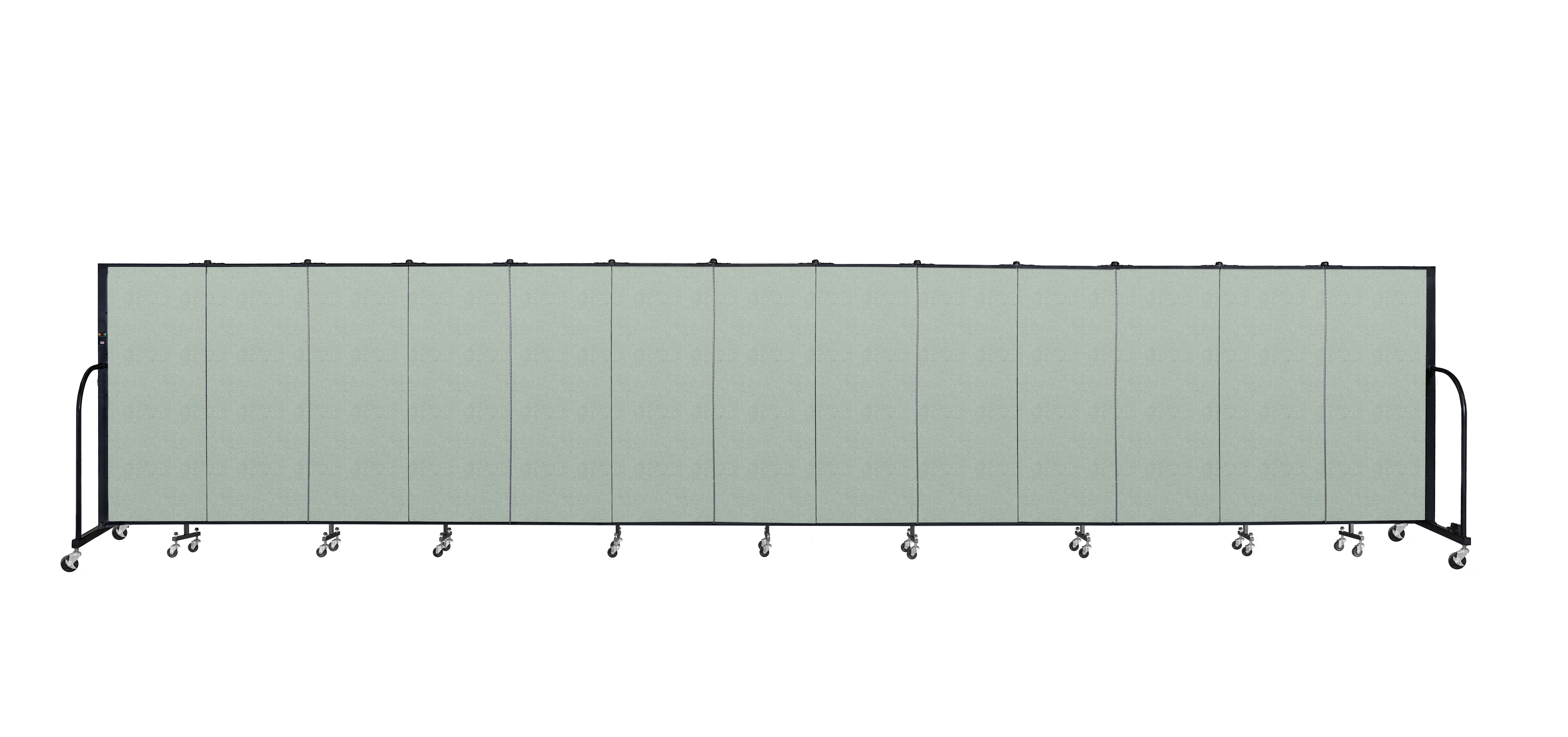 Signature Room Divider - 5'H x 24' 1"L - 13 Panel, Mint, Vinyl