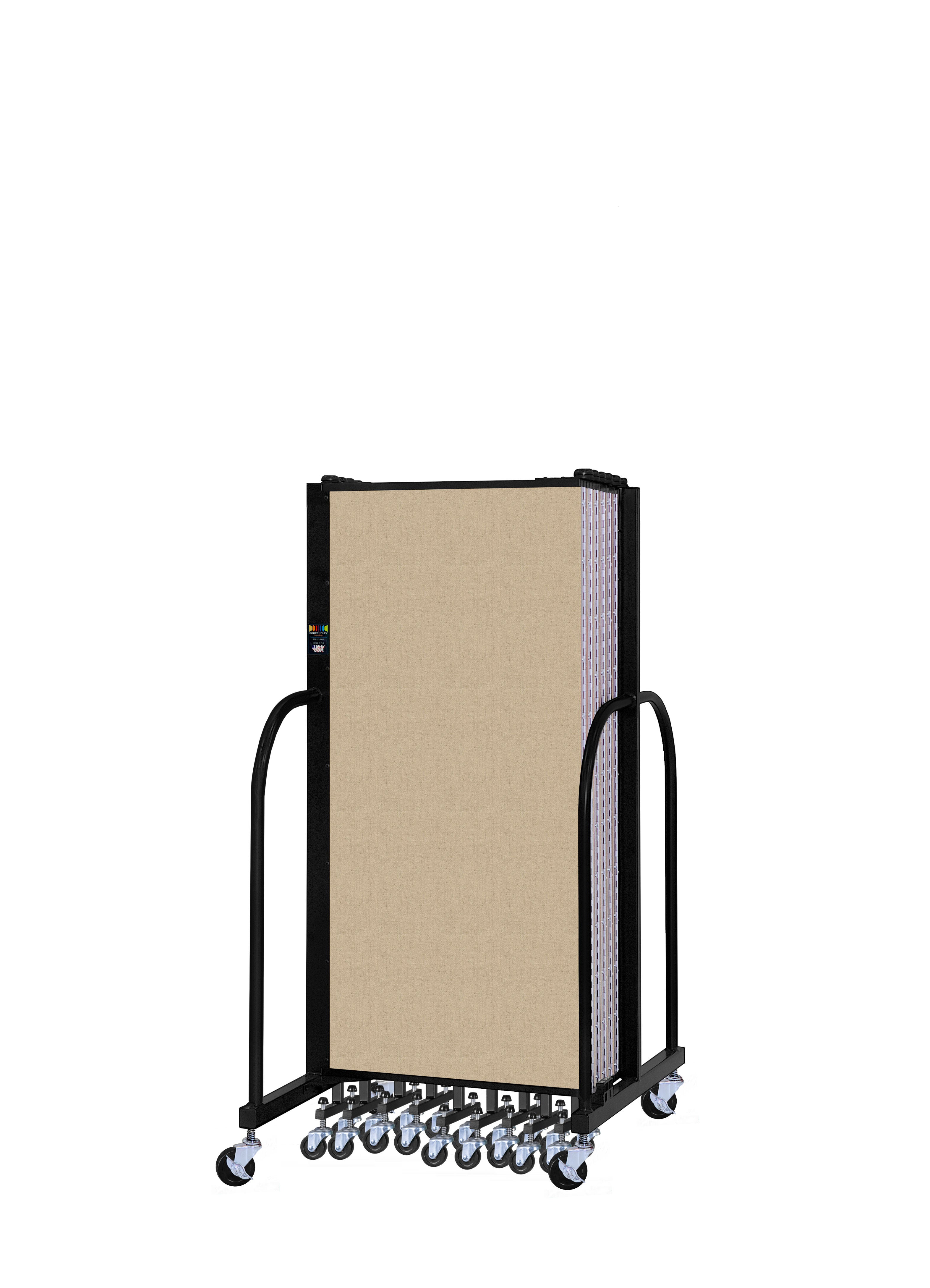 Signature Room Divider - 5'H x 24' 1"L - 13 Panel, Sandalwood, Vinyl