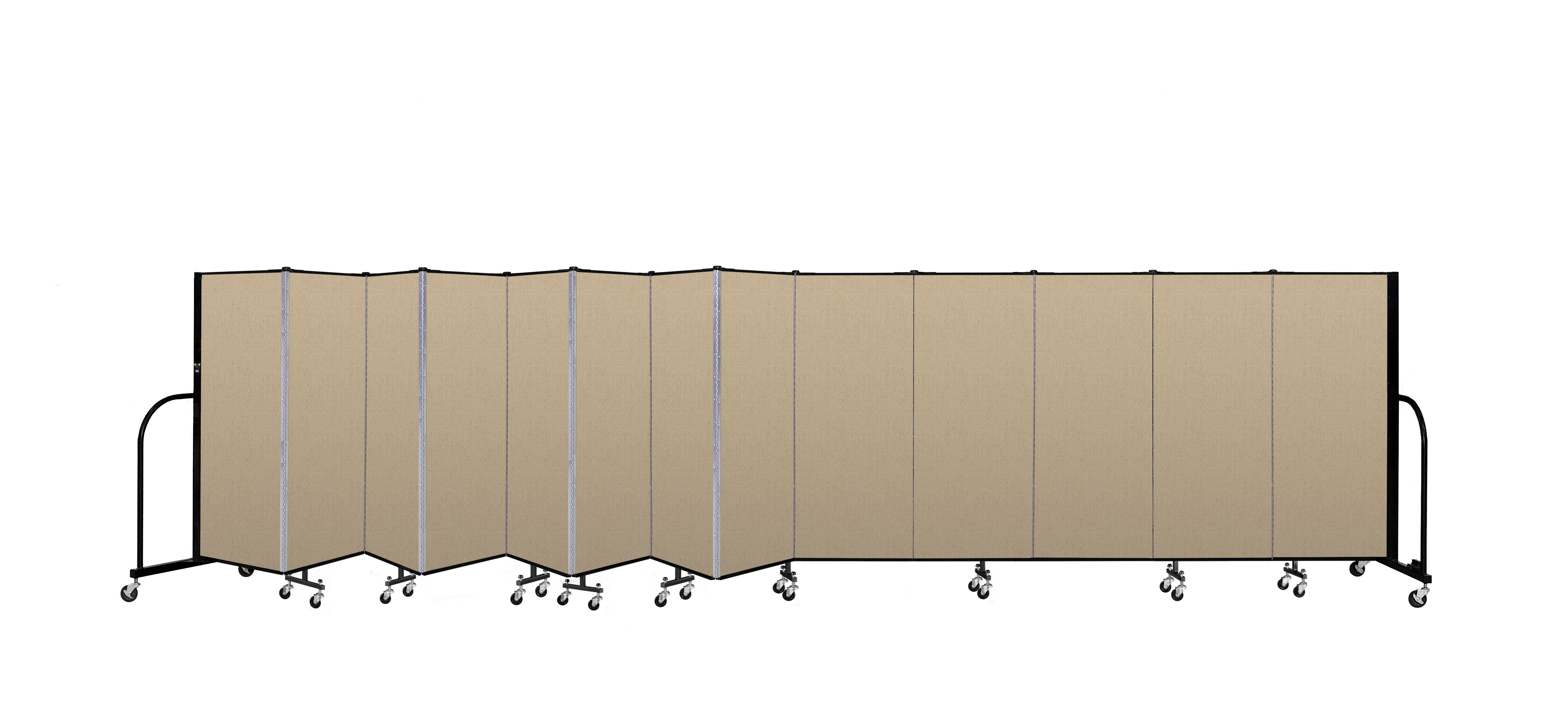 Signature Room Divider - 5'H x 24' 1"L - 13 Panel, Sandalwood, Vinyl