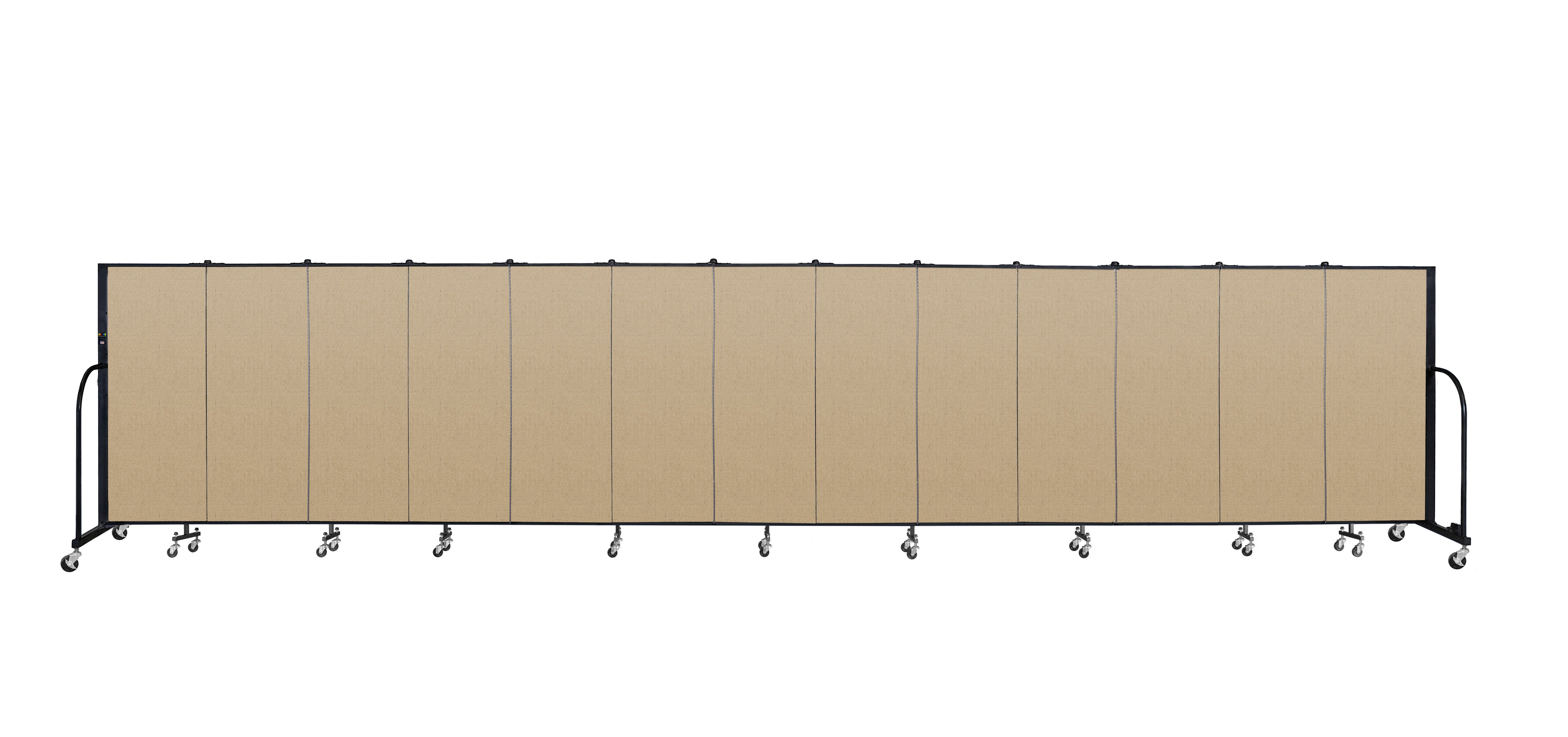 Signature Room Divider - 5'H x 24' 1"L - 13 Panel, Sandalwood, Vinyl