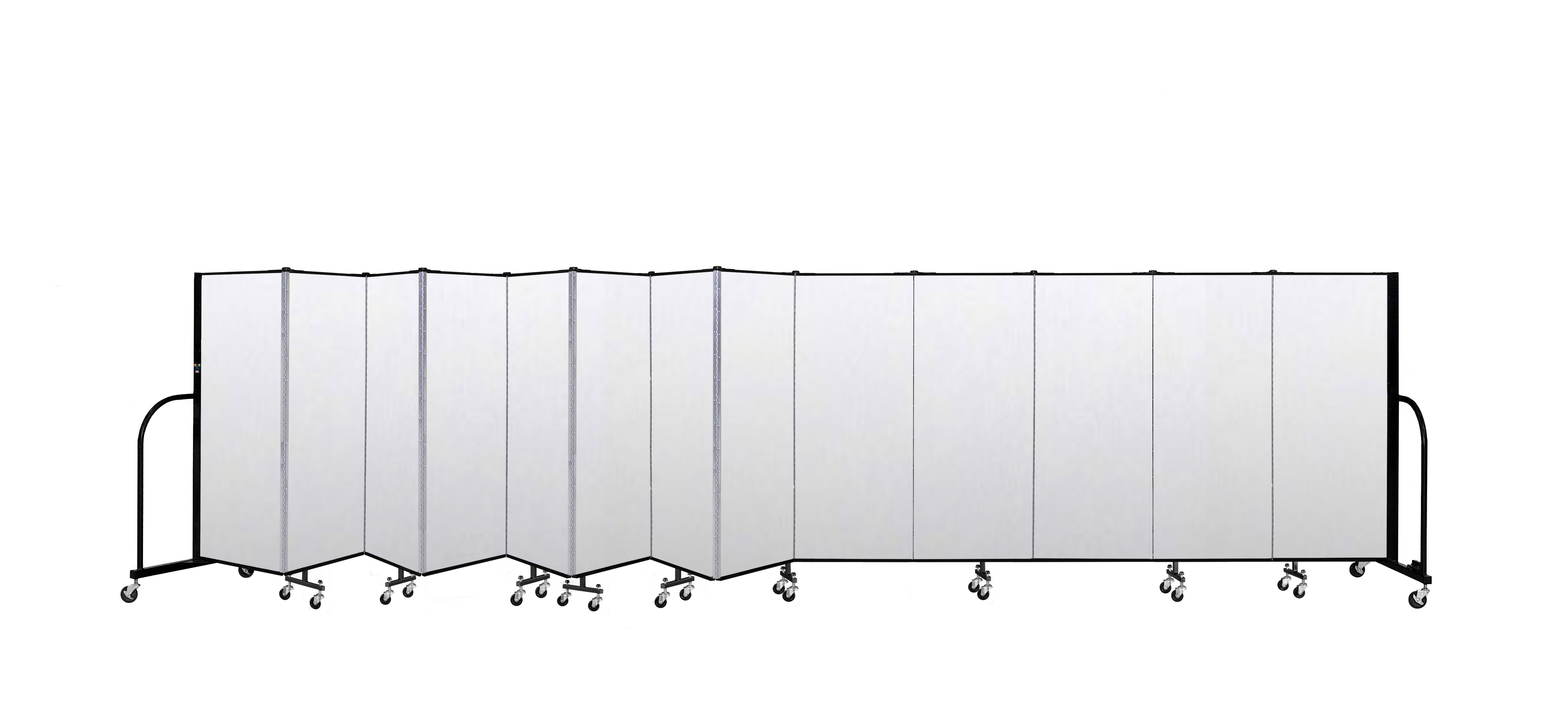 Signature Room Divider - 5'H x 24' 1"L - 13 Panel, Ice, Vinyl