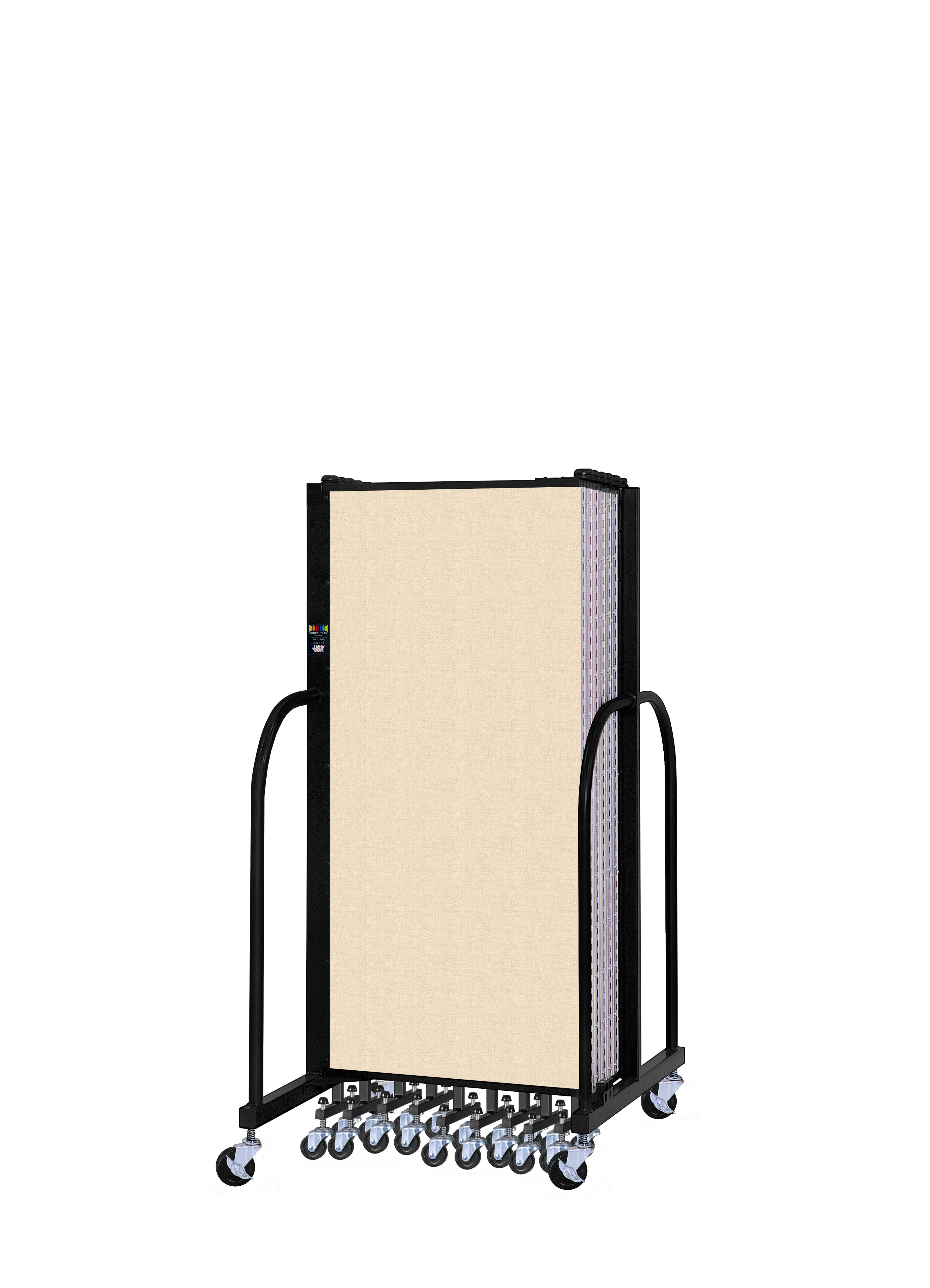 Signature Room Divider - 5'H x 24' 1"L - 13 Panel, Hazelnut, Vinyl