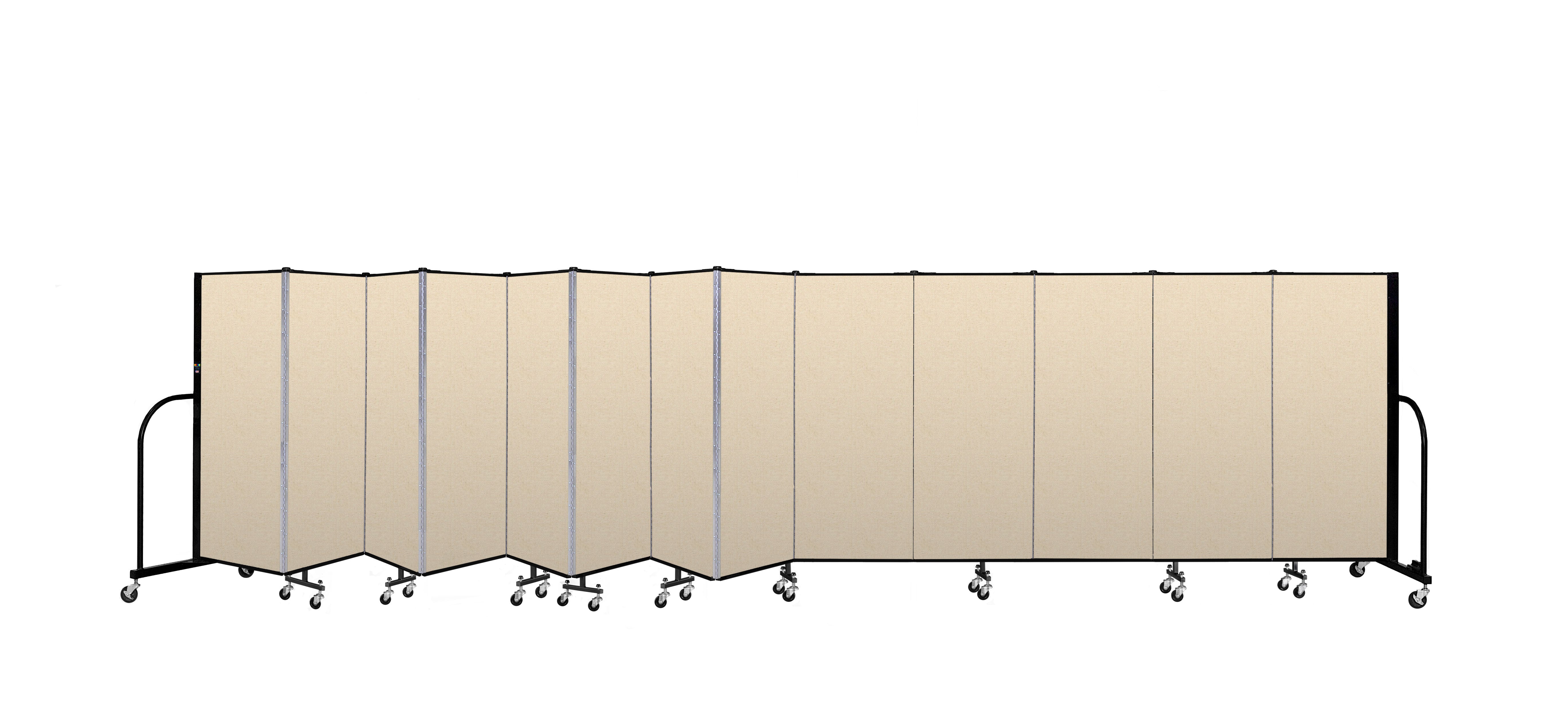 Signature Room Divider - 5'H x 24' 1"L - 13 Panel, Hazelnut, Vinyl