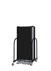 Signature Room Divider - 5'H x 24' 1"L - 13 Panel, Coal, Vinyl