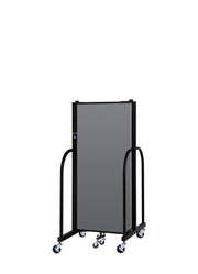 Signature Room Divider - 5'H x 5' 9"L - 3 Panel, Stone, Fabric