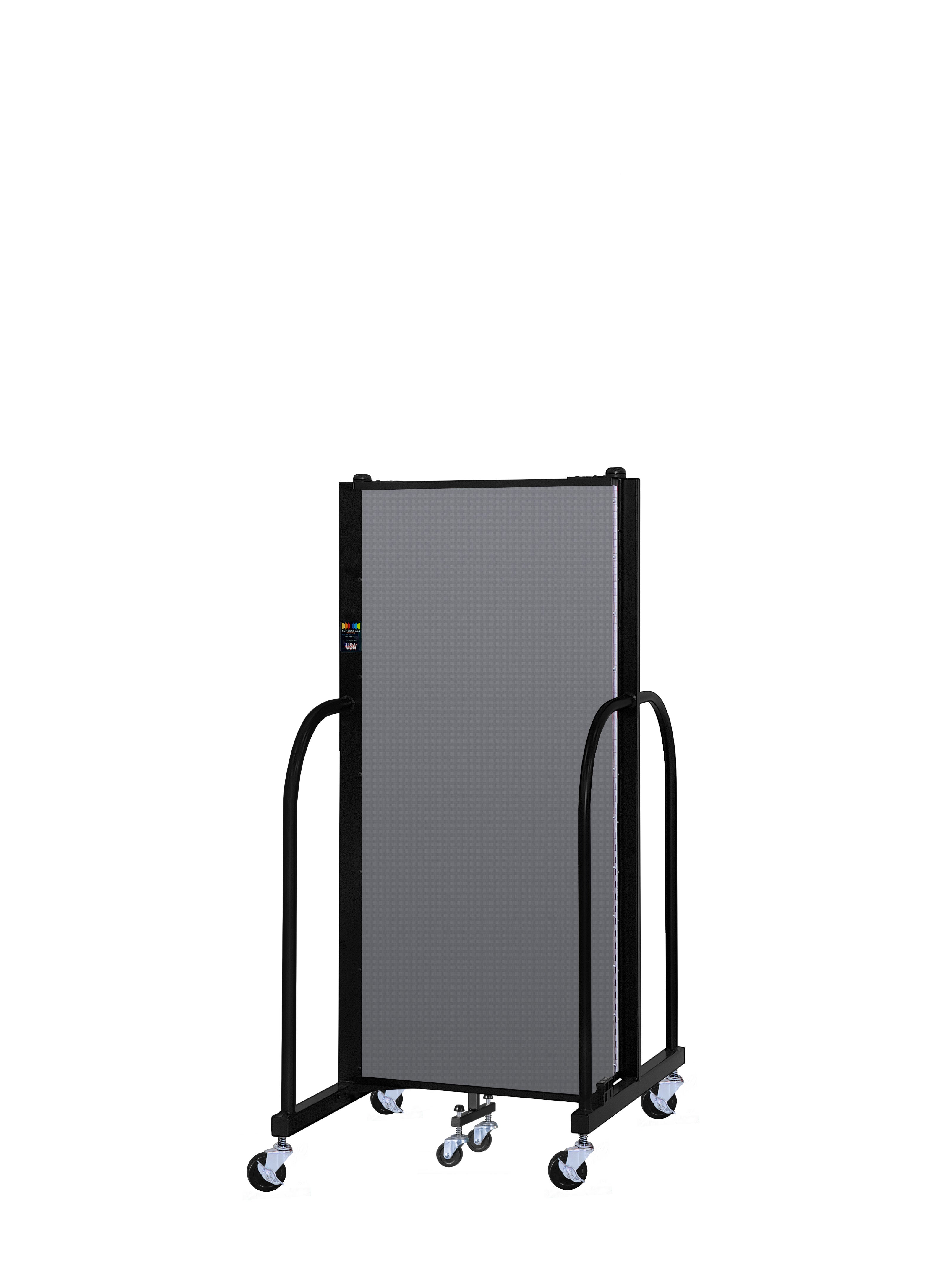 Signature Room Divider - 5'H x 5' 9"L - 3 Panel, Stone, Fabric