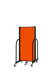 Signature Room Divider - 5'H x 5' 9"L - 3 Panel, Orange, Fabric