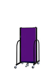 Signature Room Divider - 5'H x 5' 9"L - 3 Panel, Purple, Fabric