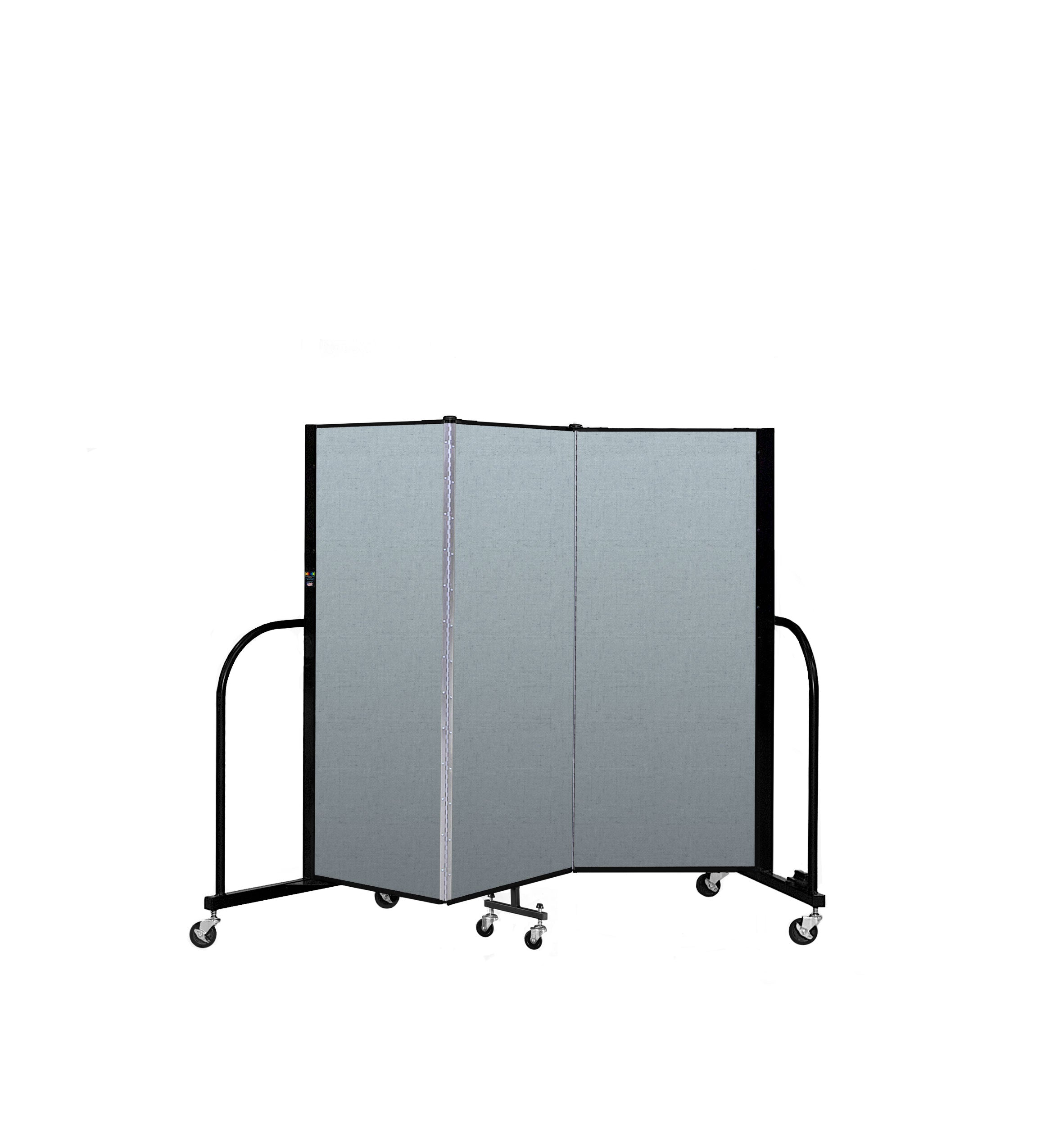 Signature Room Divider - 5'H x 5' 9"L - 3 Panel, Blue Tide, Vinyl