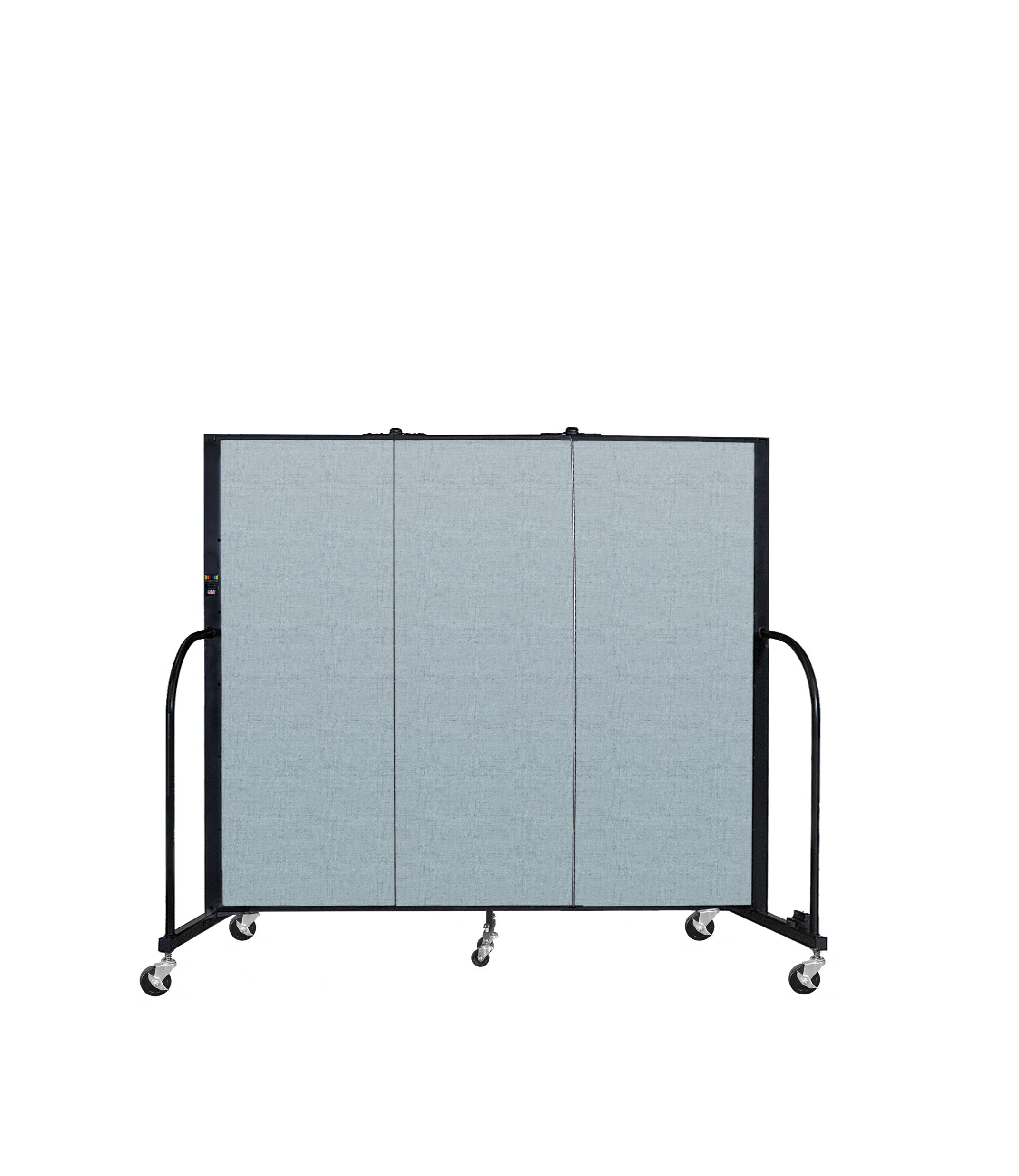 Signature Room Divider - 5'H x 5' 9"L - 3 Panel, Blue Tide, Vinyl
