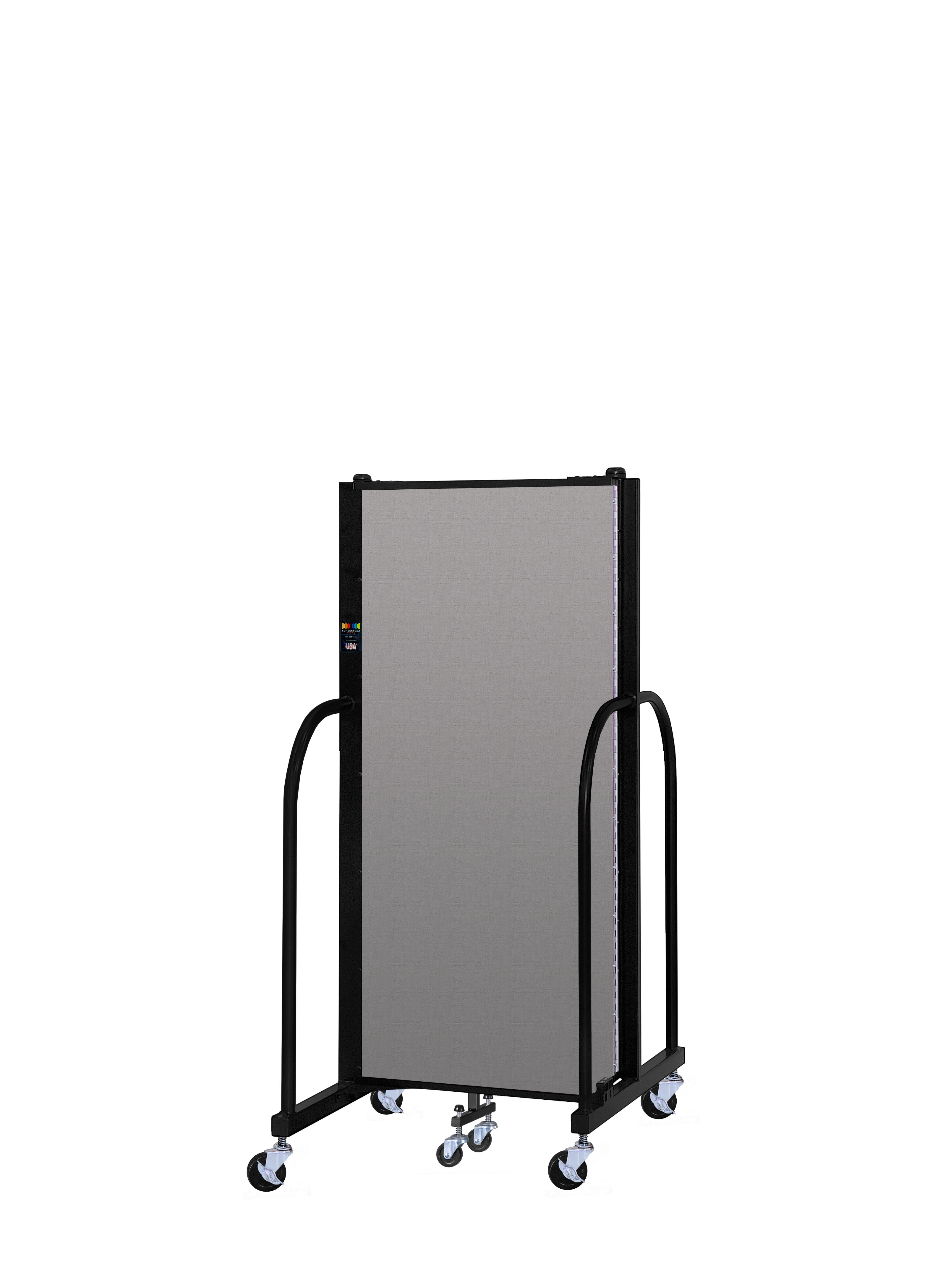 Signature Room Divider - 5'H x 5' 9"L - 3 Panel, Granite, Vinyl