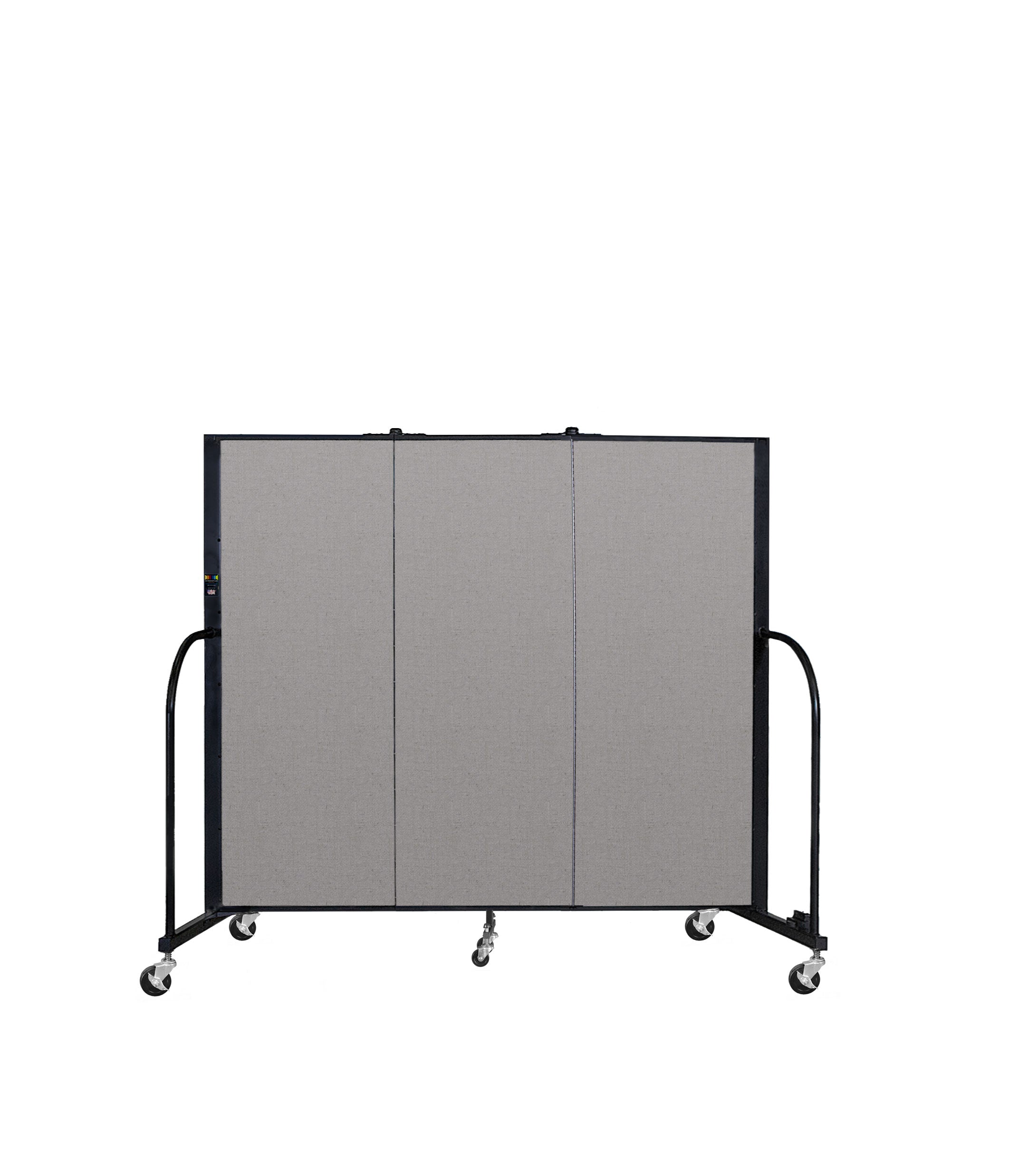 Signature Room Divider - 5'H x 5' 9"L - 3 Panel, Granite, Vinyl