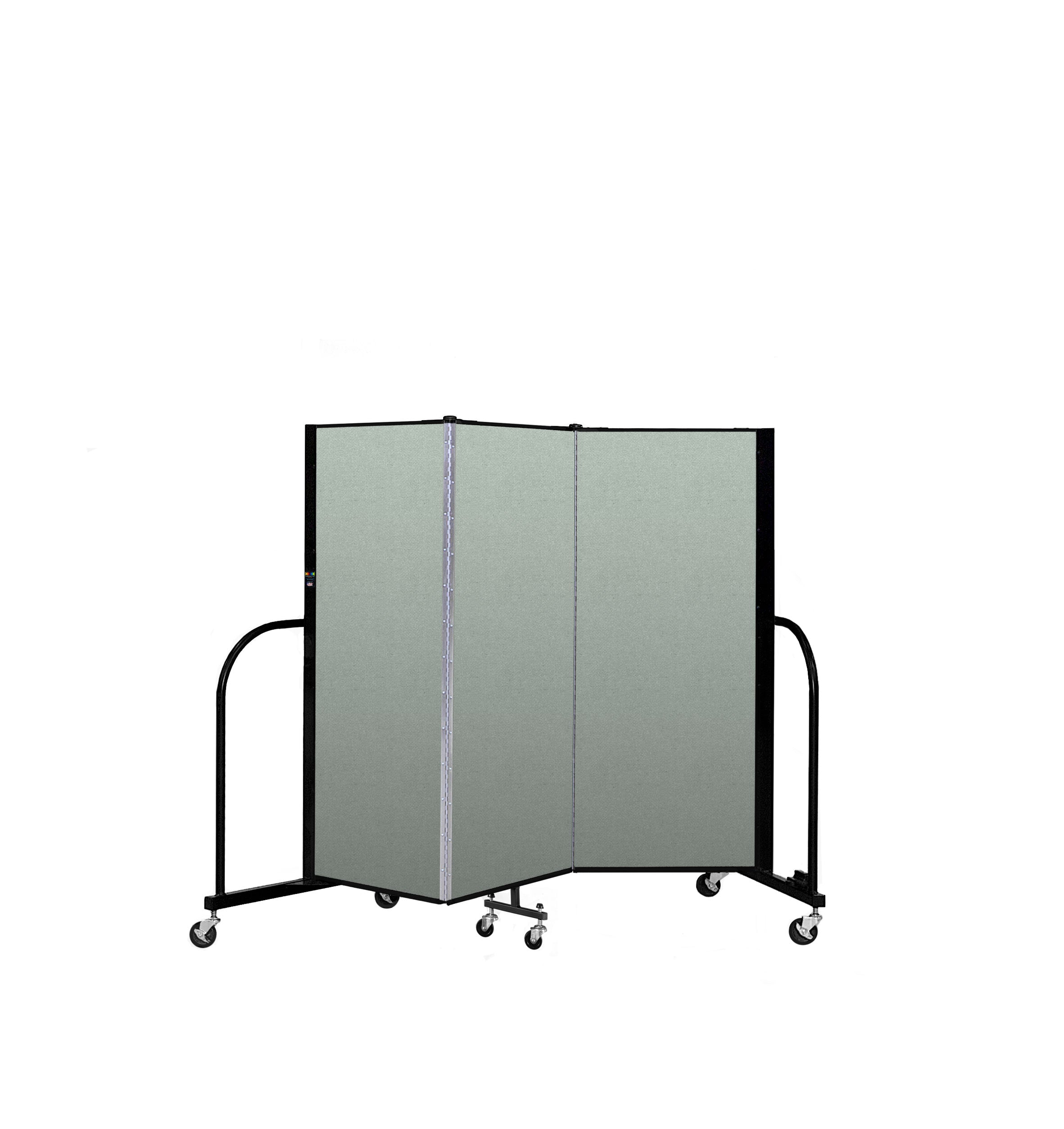 Signature Room Divider - 5'H x 5' 9"L - 3 Panel, Mint, Vinyl