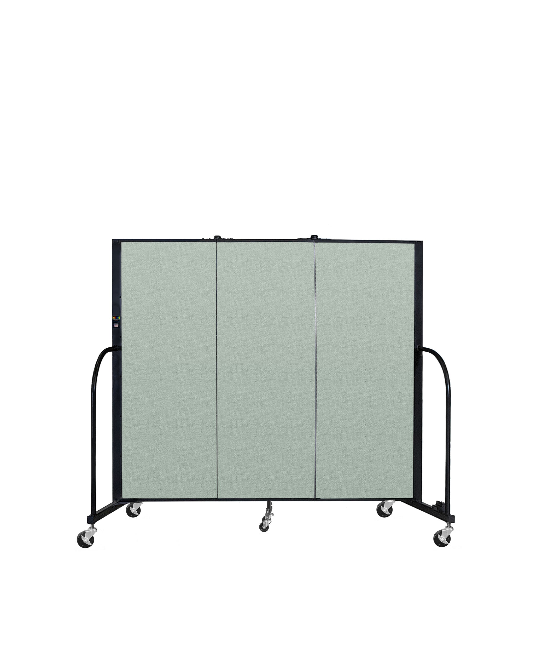 Signature Room Divider - 5'H x 5' 9"L - 3 Panel, Mint, Vinyl