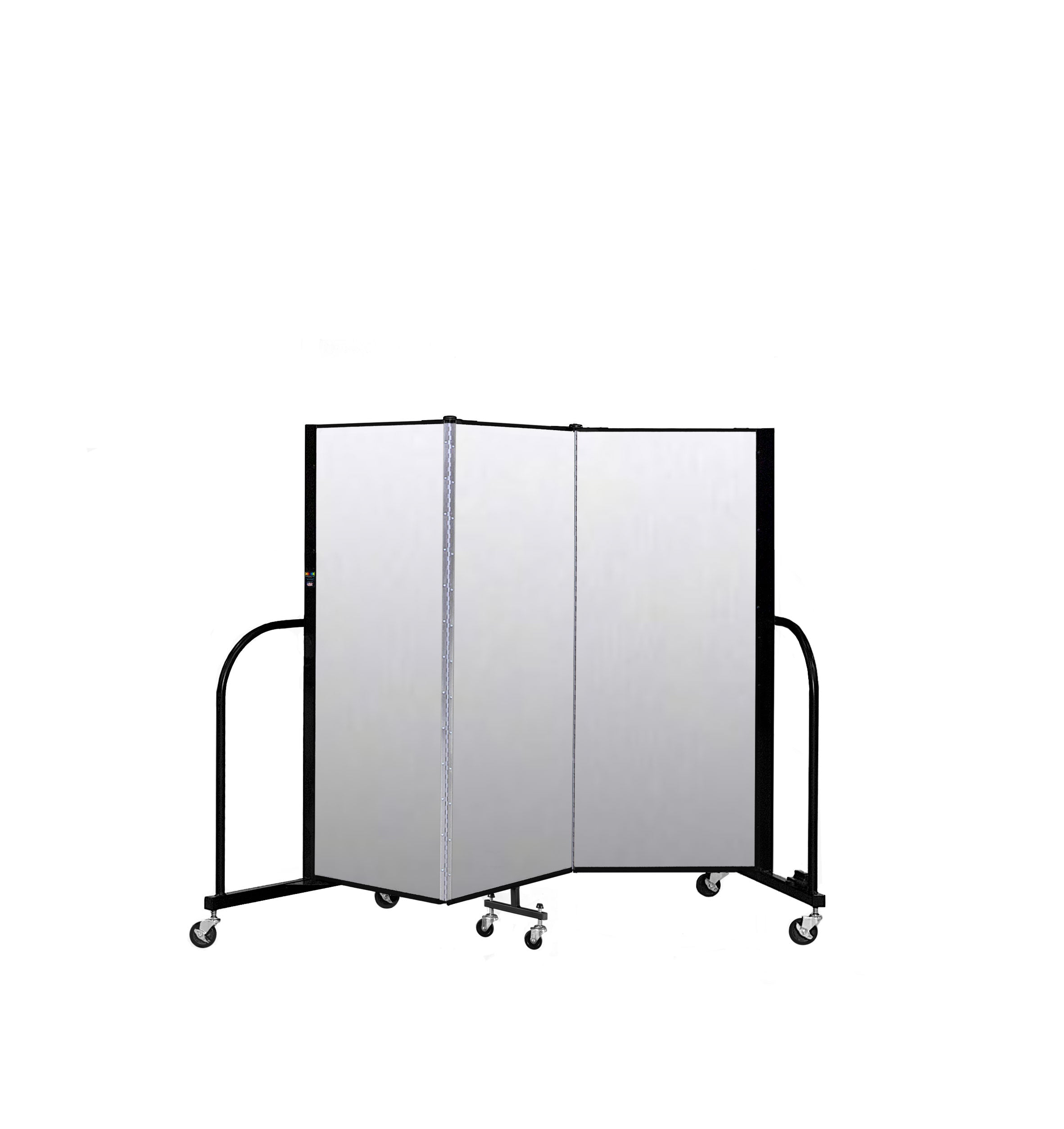 Signature Room Divider - 5'H x 5' 9"L - 3 Panel, Ice, Vinyl