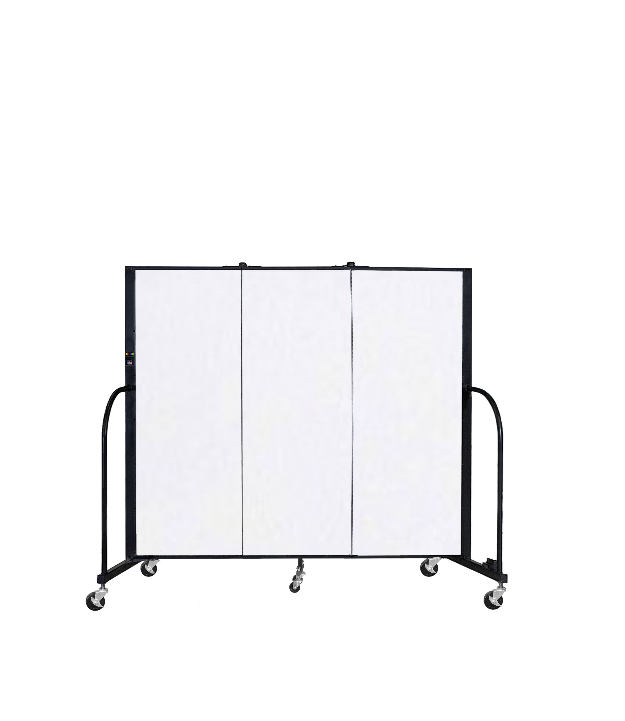 Signature Room Divider - 5'H x 5' 9"L - 3 Panel, Ice, Vinyl