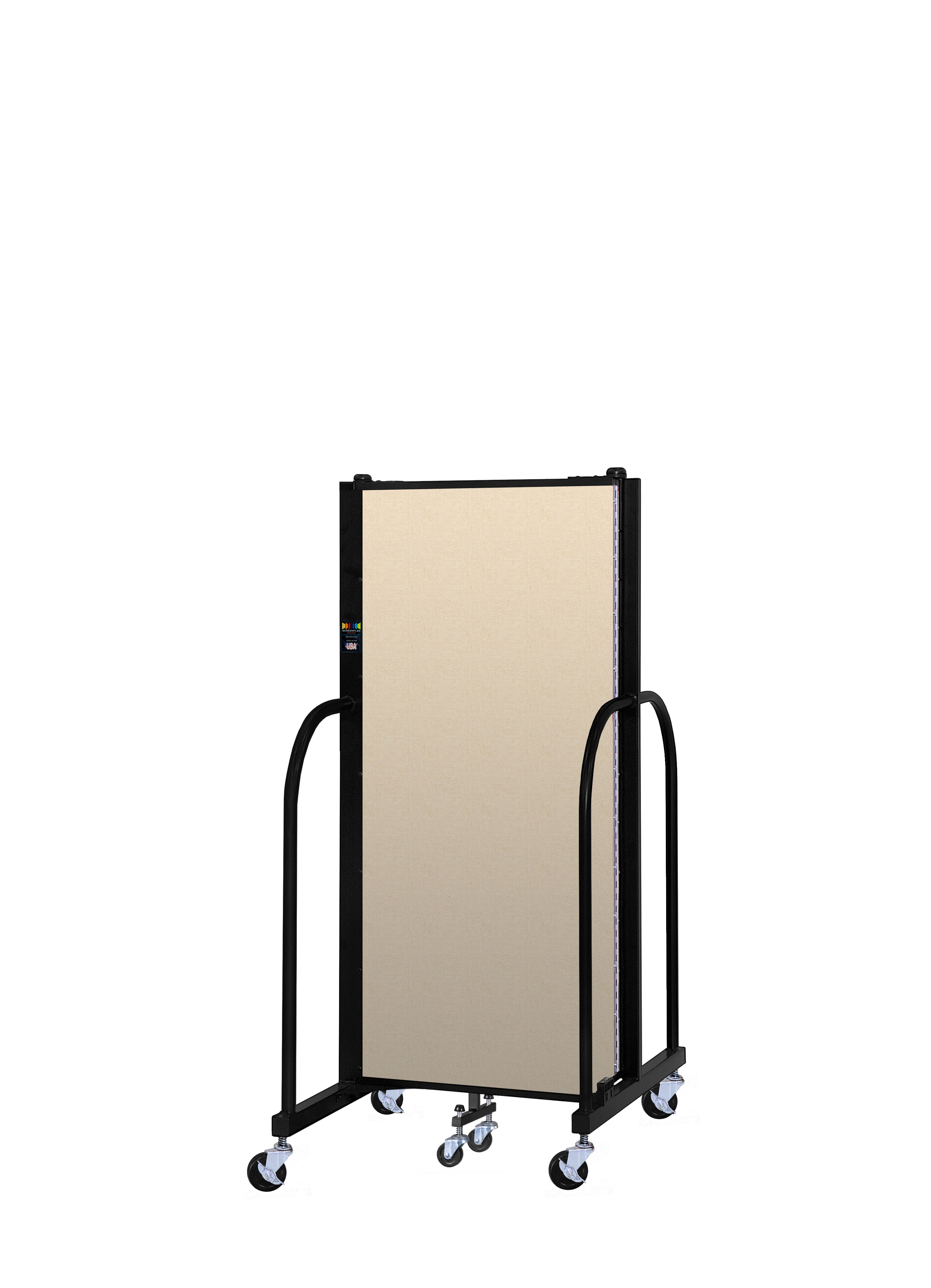 Signature Room Divider - 5'H x 5' 9"L - 3 Panel, Hazelnut, Vinyl