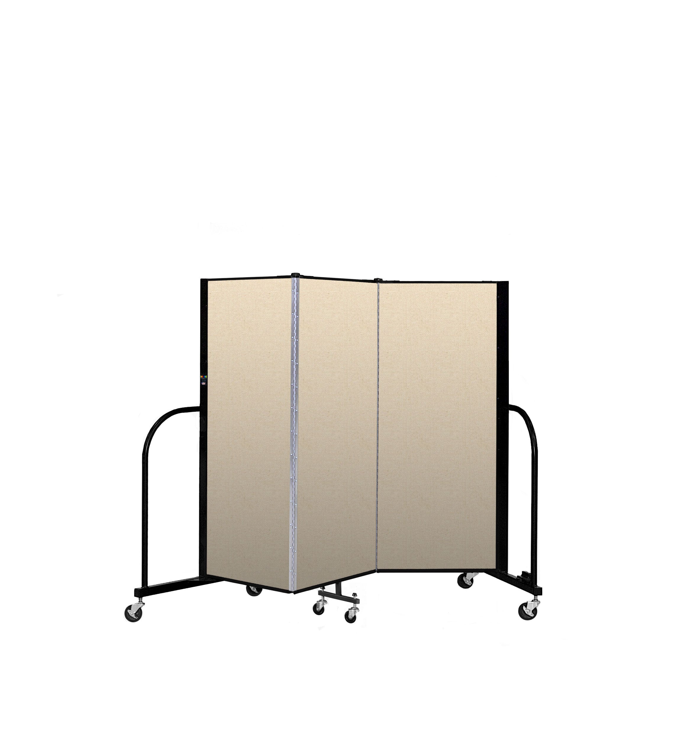 Signature Room Divider - 5'H x 5' 9"L - 3 Panel, Hazelnut, Vinyl