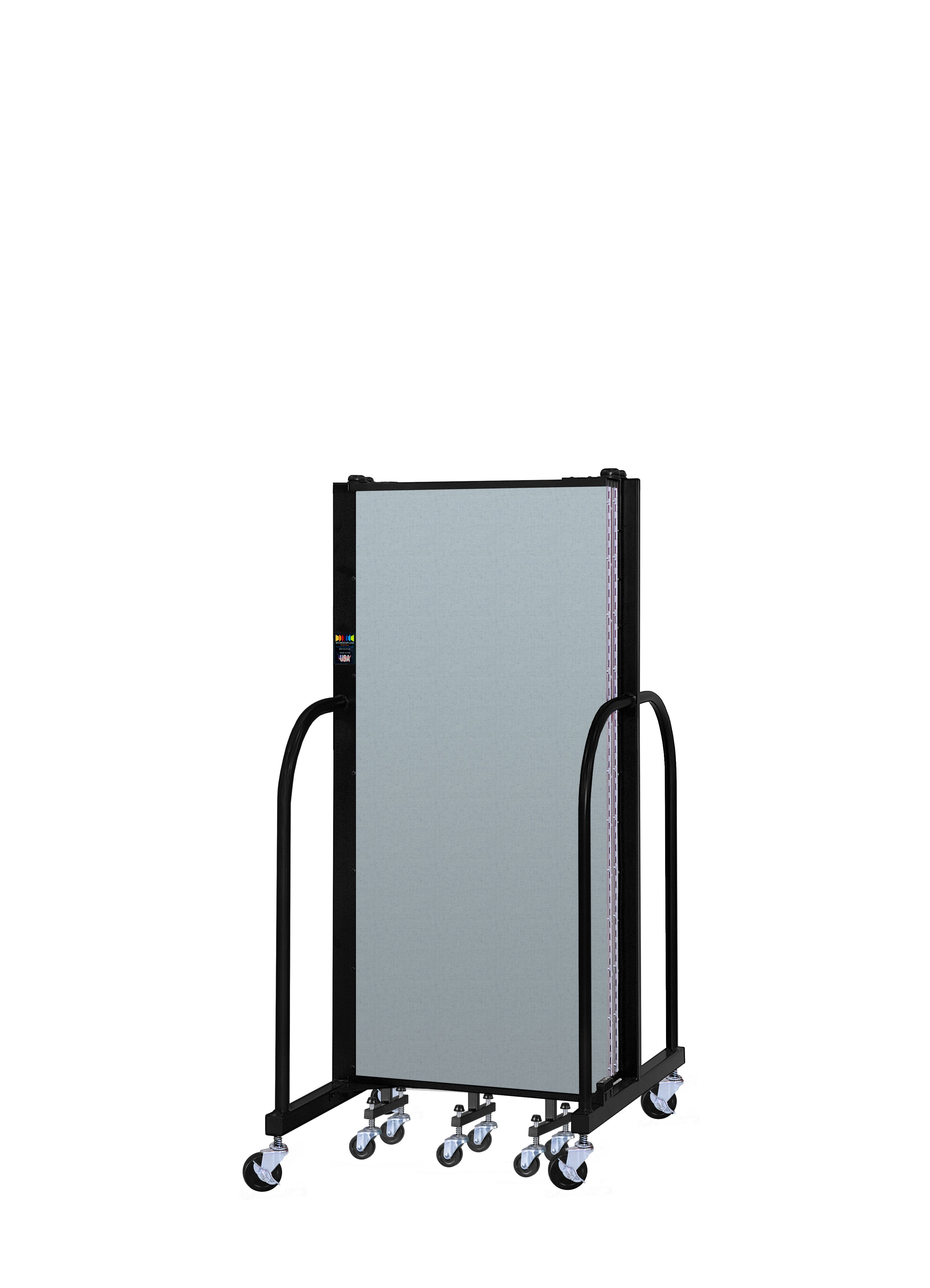 Signature Room Divider - 5'H x 9' 5"L - 5 Panel, Blue Tide, Vinyl