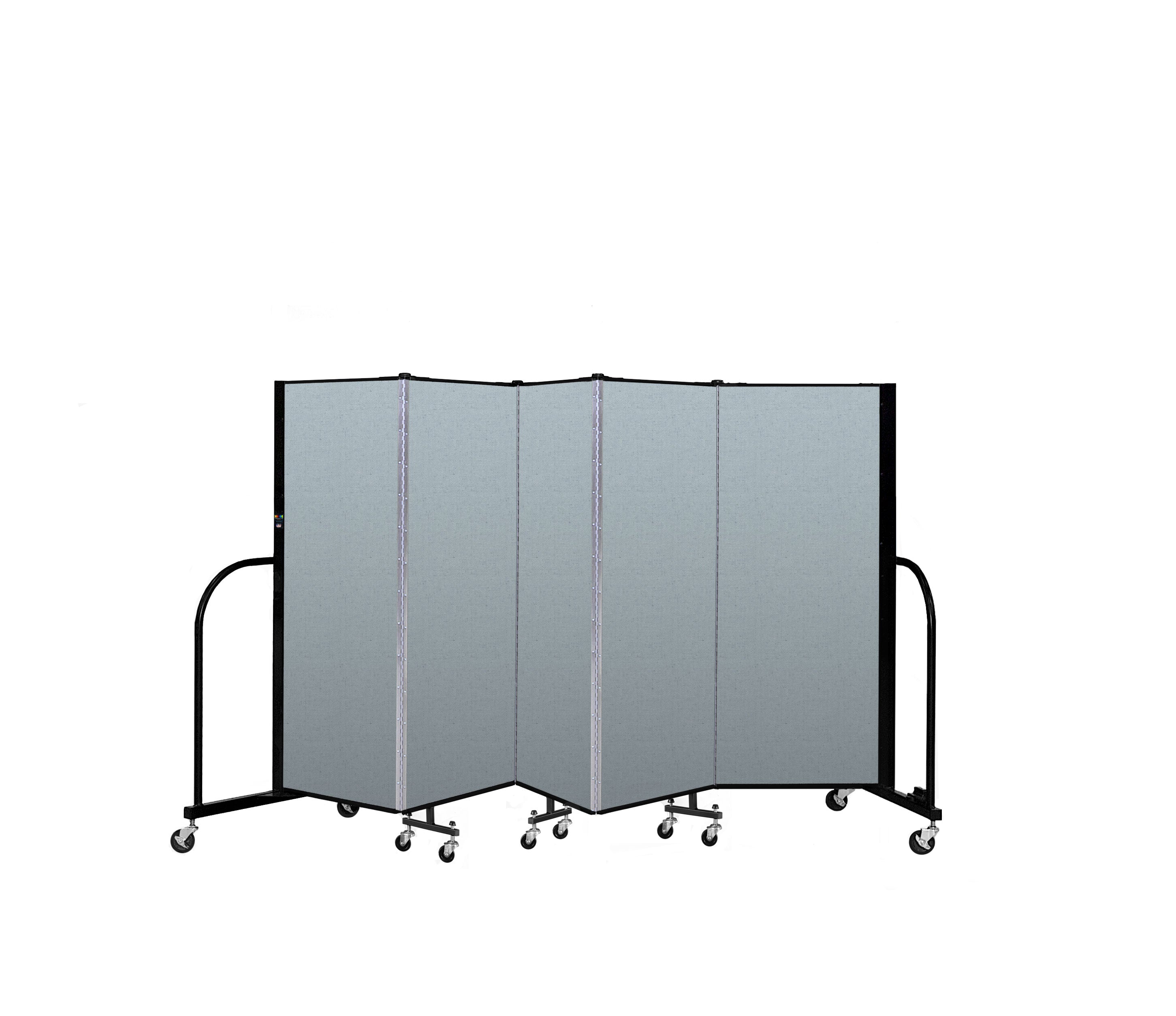 Signature Room Divider - 5'H x 9' 5"L - 5 Panel, Blue Tide, Vinyl
