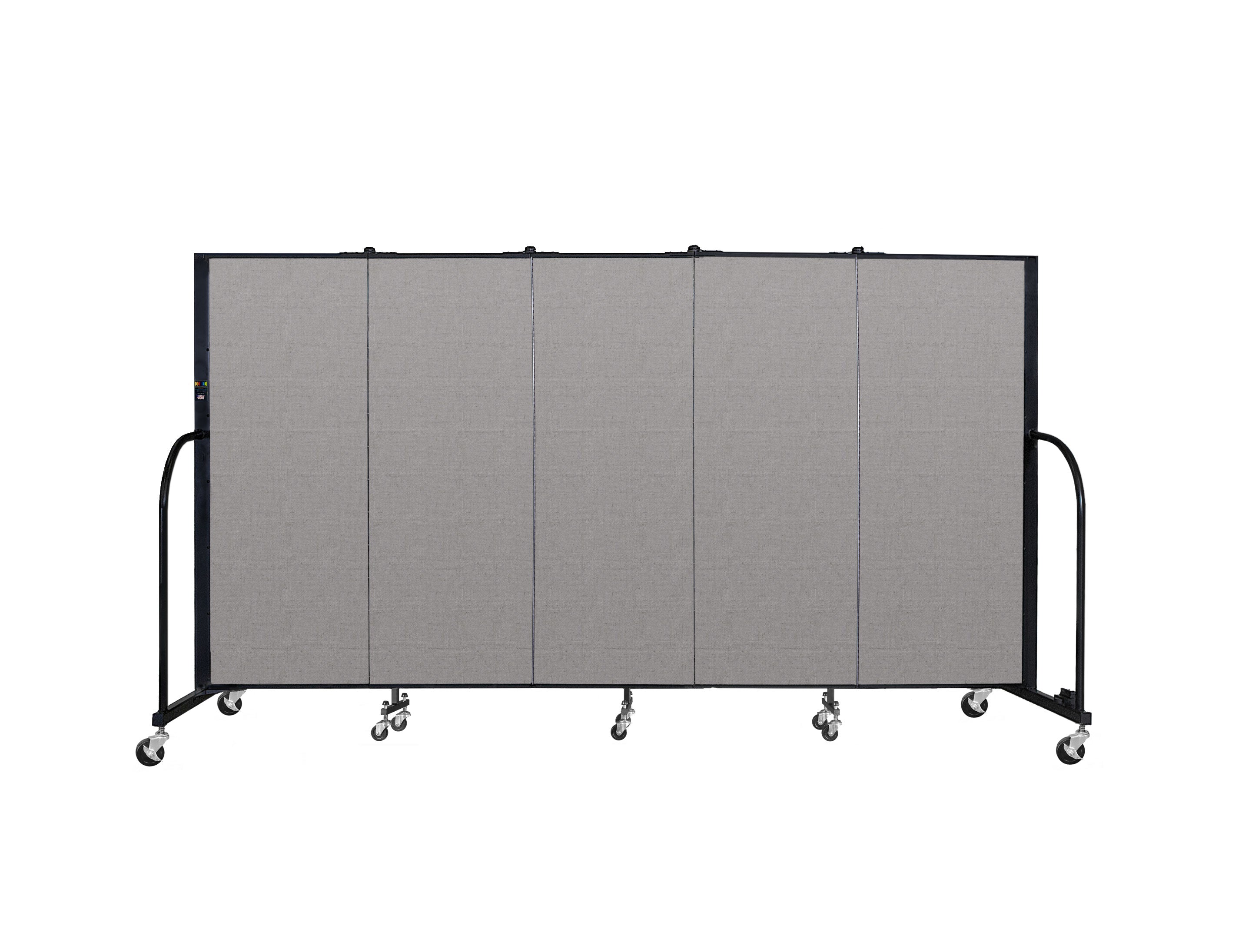 Signature Room Divider - 5'H x 9' 5"L - 5 Panel, Granite, Vinyl