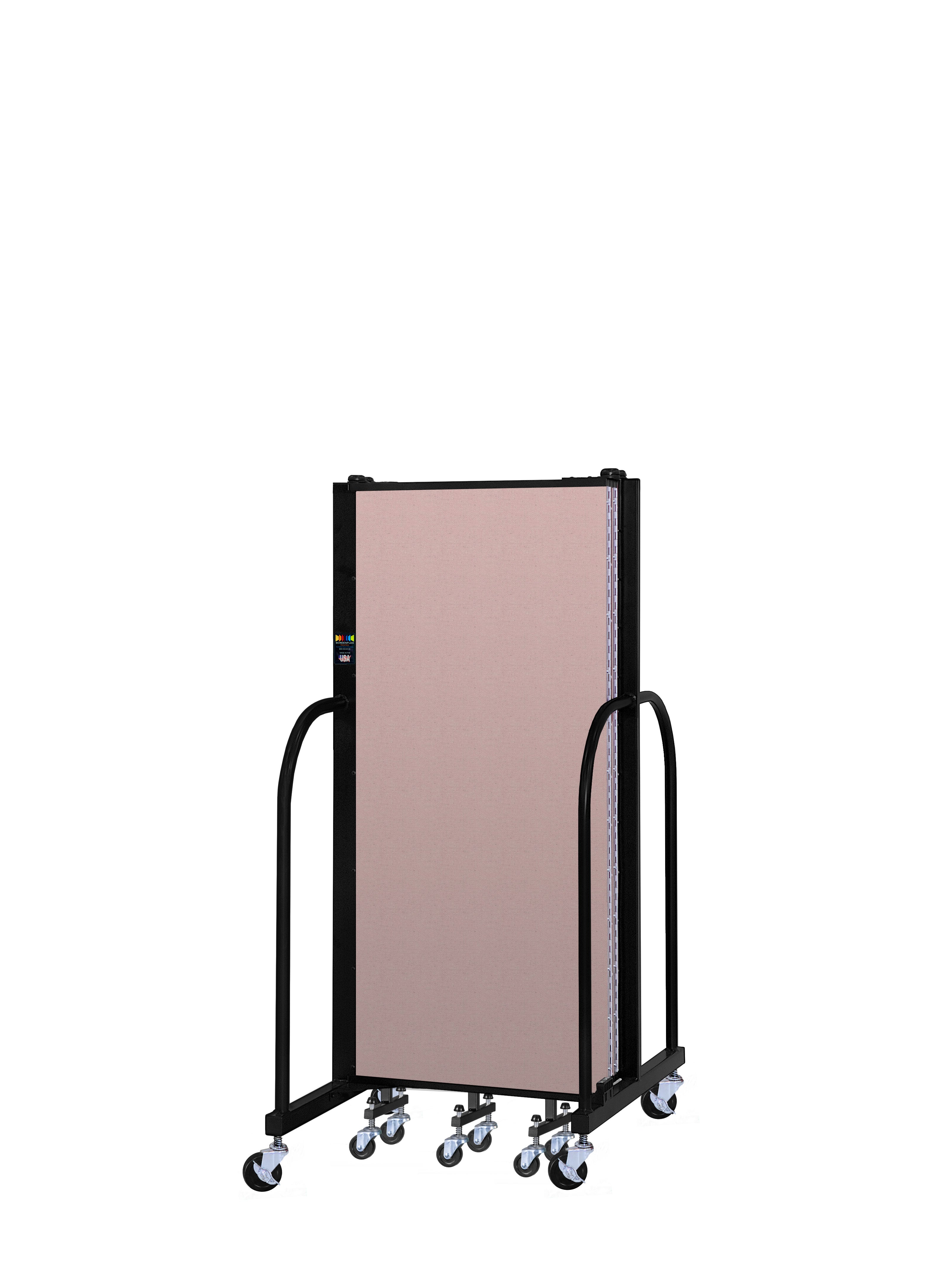 Signature Room Divider - 5'H x 9' 5"L - 5 Panel, Rasberry, Vinyl