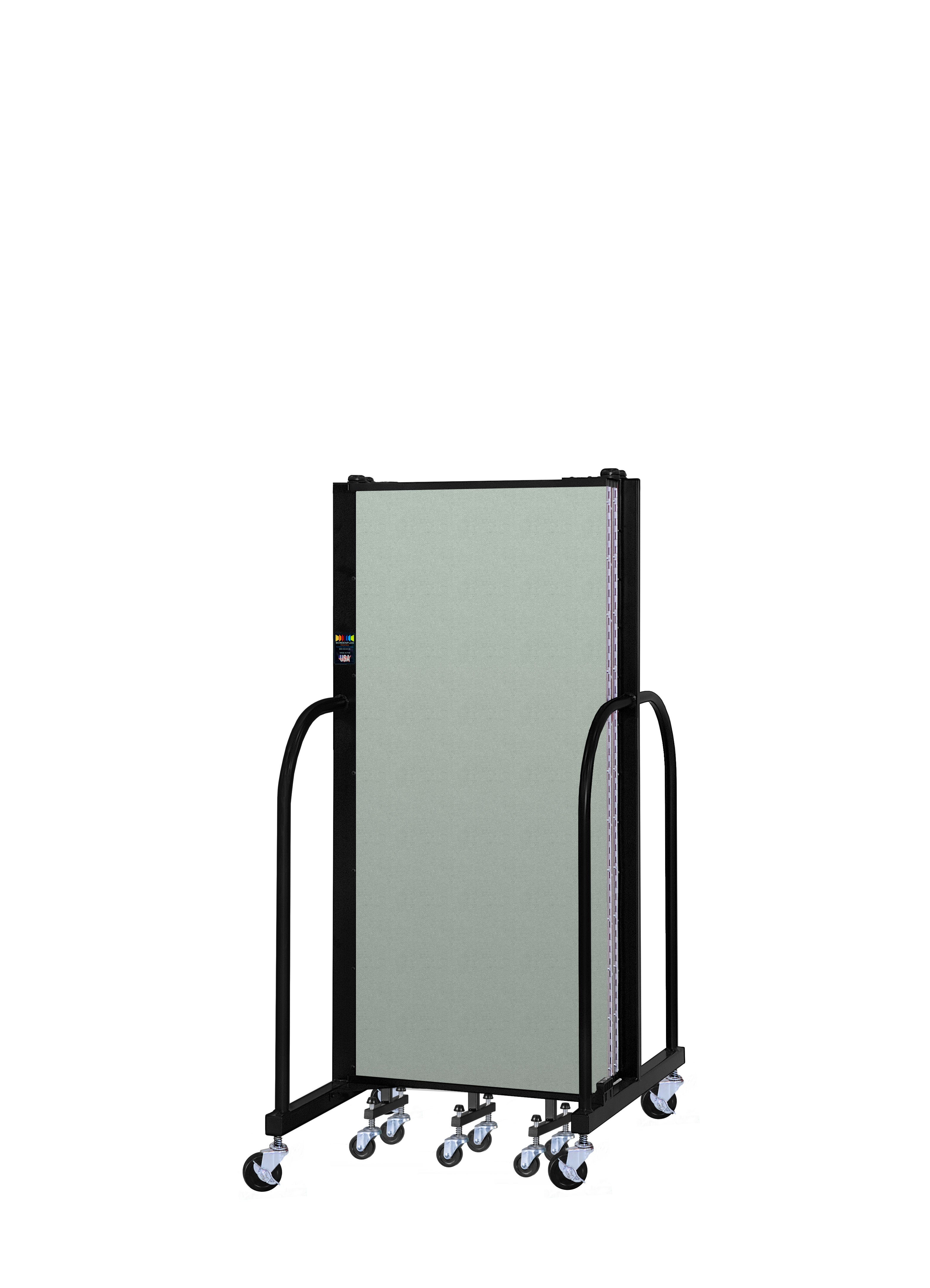 Signature Room Divider - 5'H x 9' 5"L - 5 Panel, Mint, Vinyl