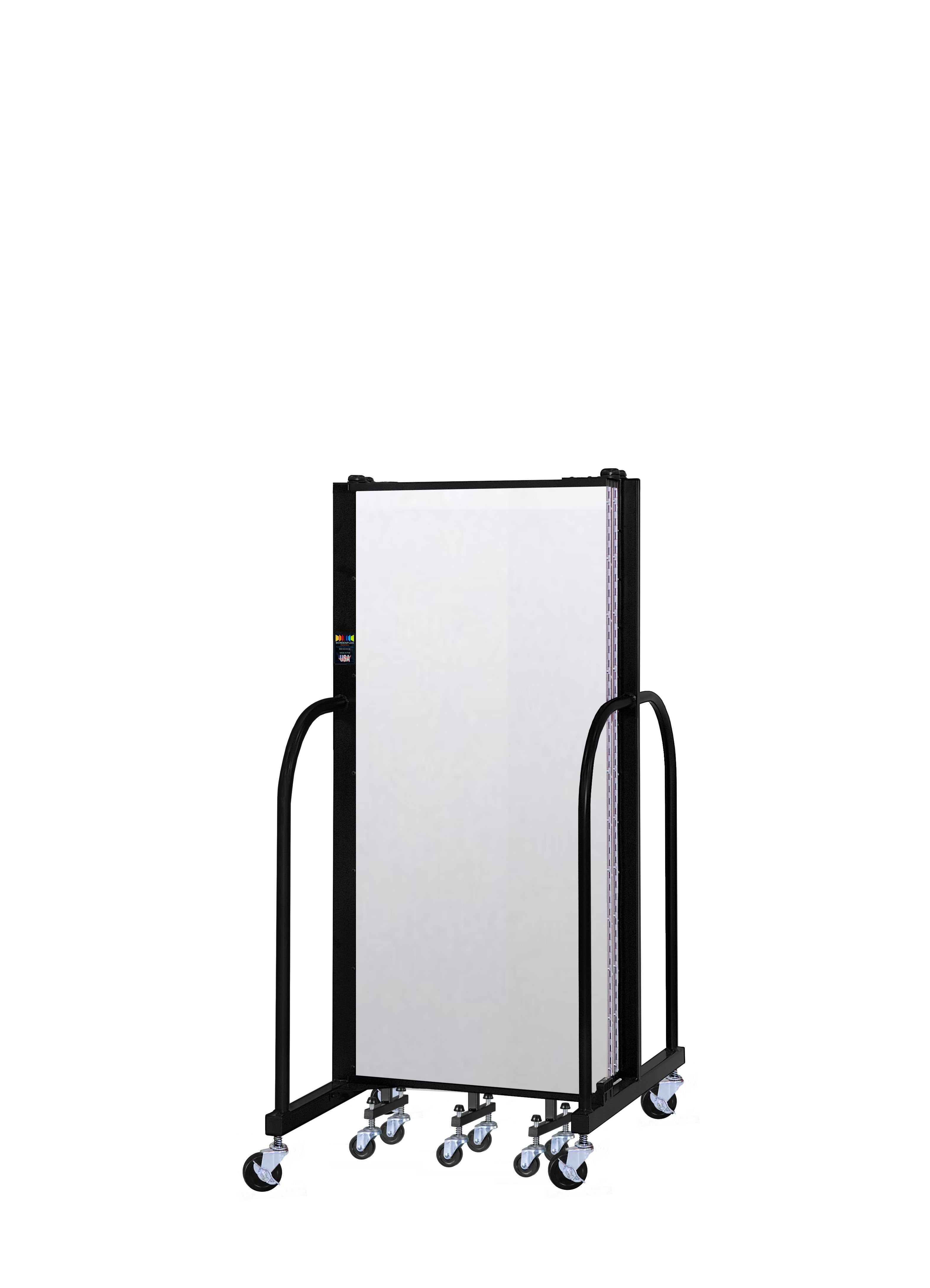 Signature Room Divider - 5'H x 9' 5"L - 5 Panel, Ice, Vinyl