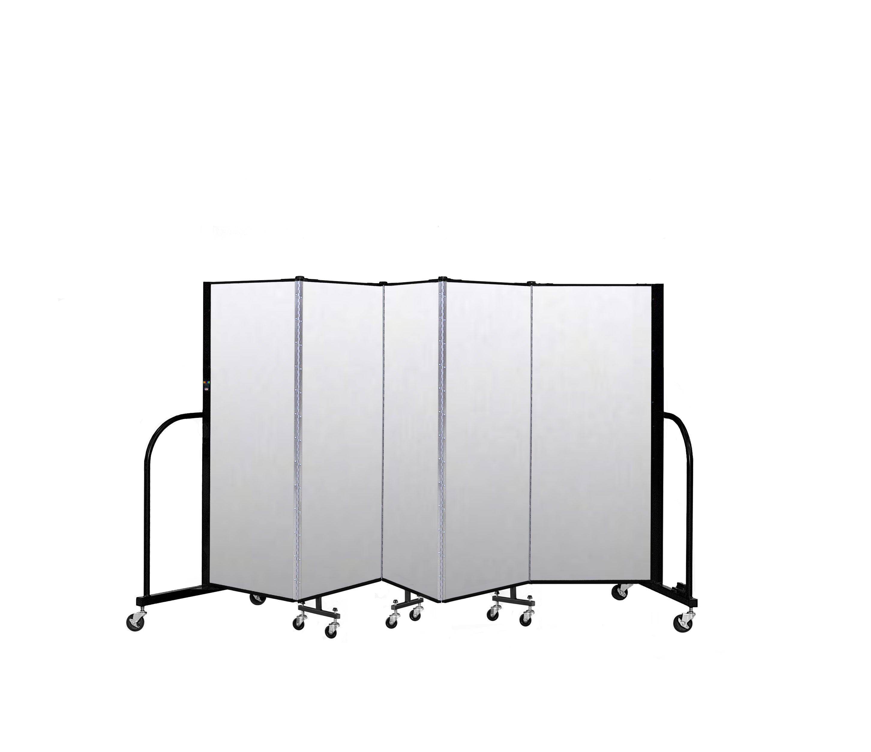 Signature Room Divider - 5'H x 9' 5"L - 5 Panel, Ice, Vinyl