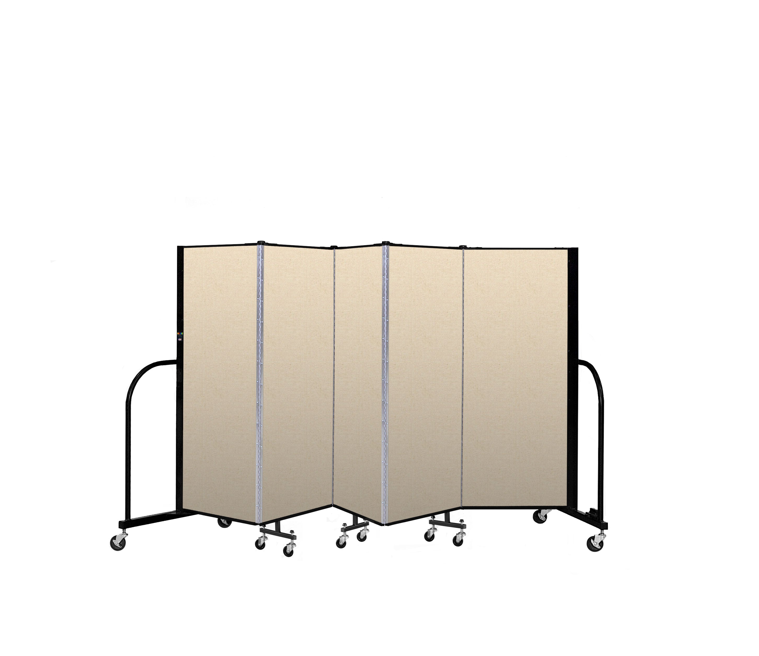 Signature Room Divider - 5'H x 9' 5"L - 5 Panel, Hazelnut, Vinyl