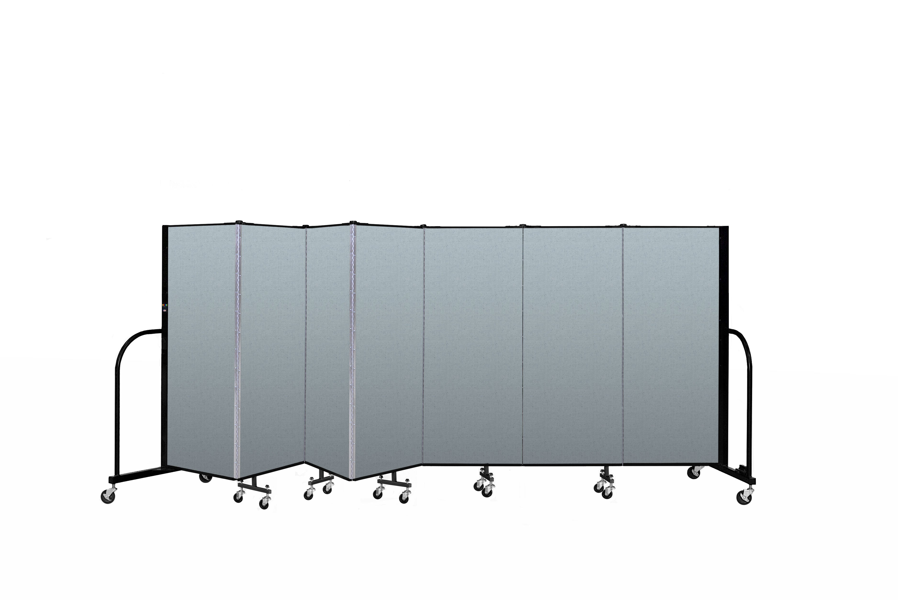Signature Room Divider - 5'H x 13' 1"L - 7 Panel, Blue Tide, Vinyl